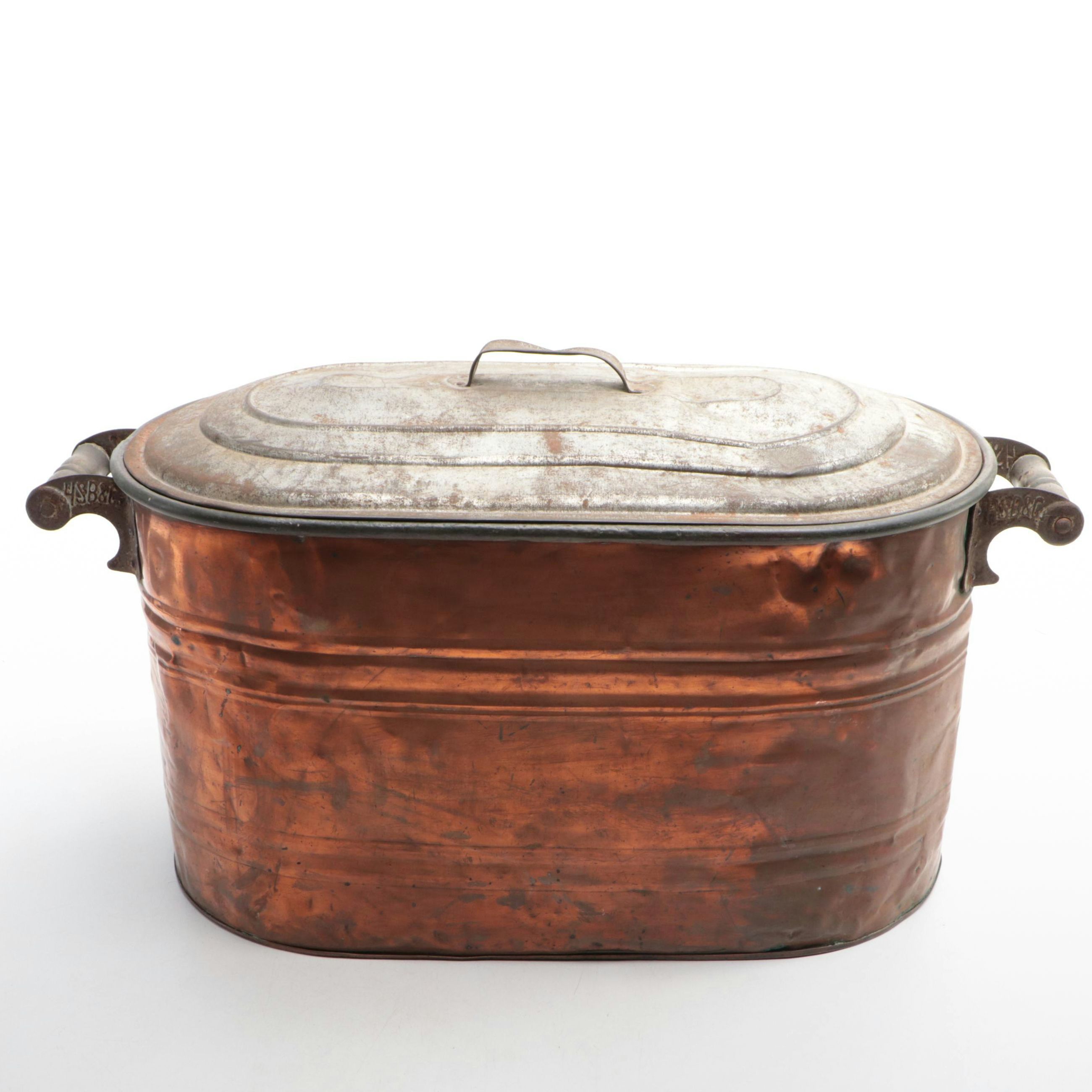 HSB & Co. Copper Boiler Wash Tub, Early 20th Century