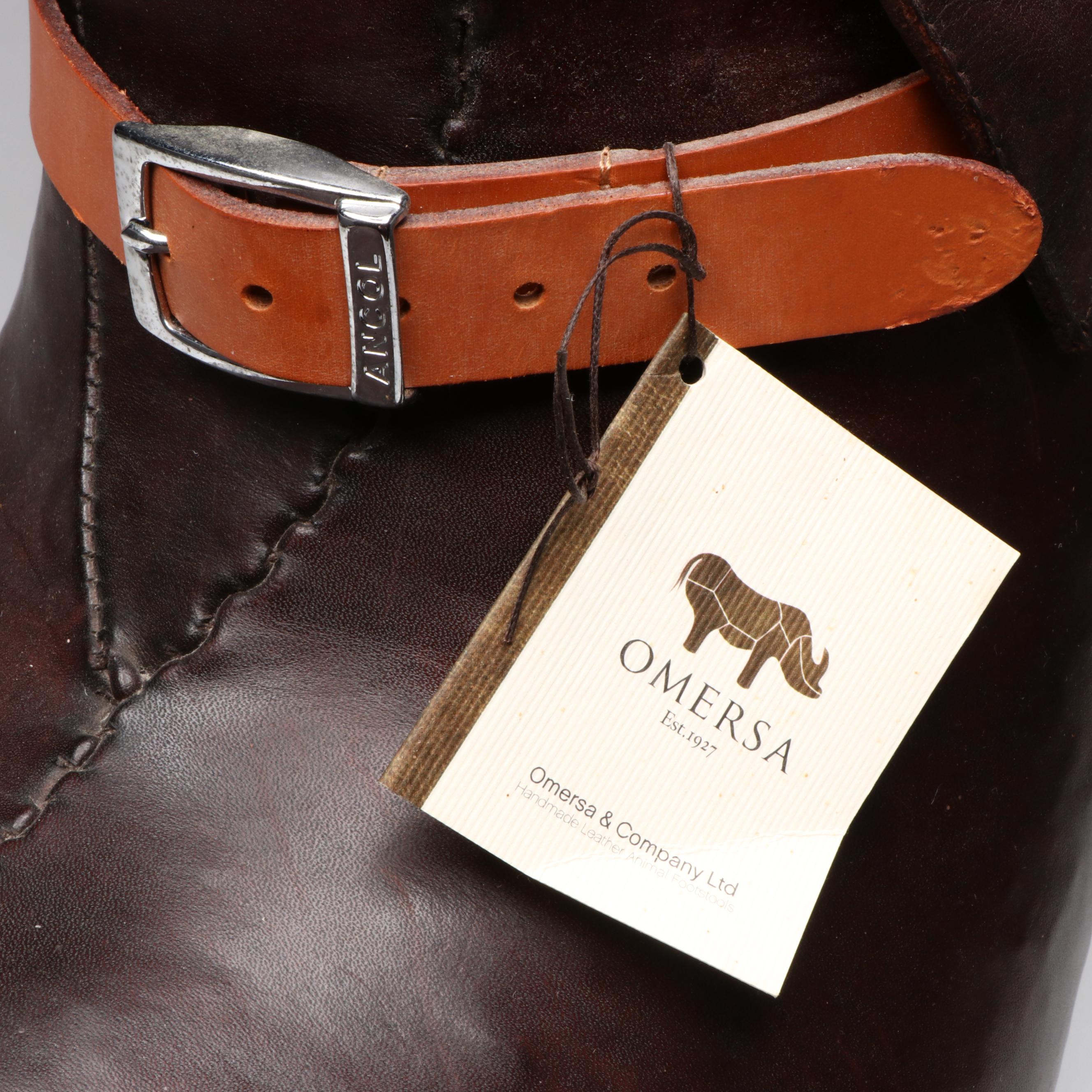 Omersa & Co. Standard Leather Dachshund Footstool