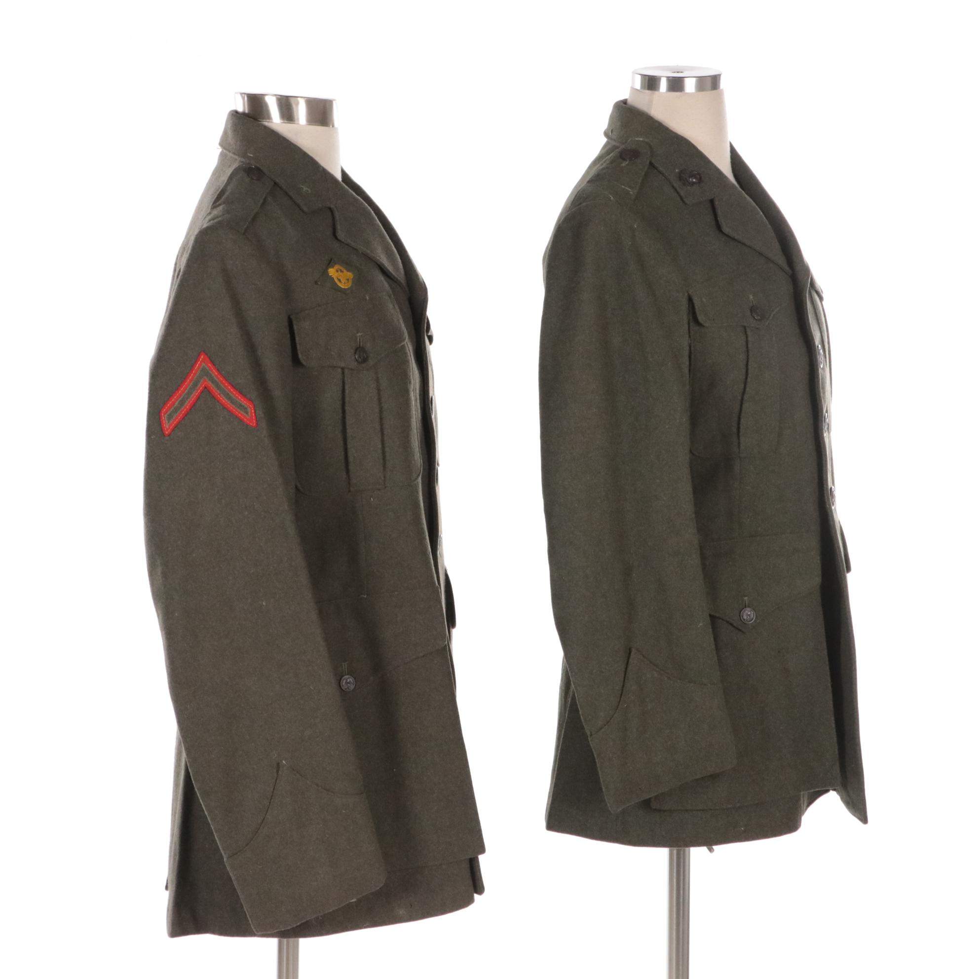 World War II Era US Marine Corps Dress Uniform Coats