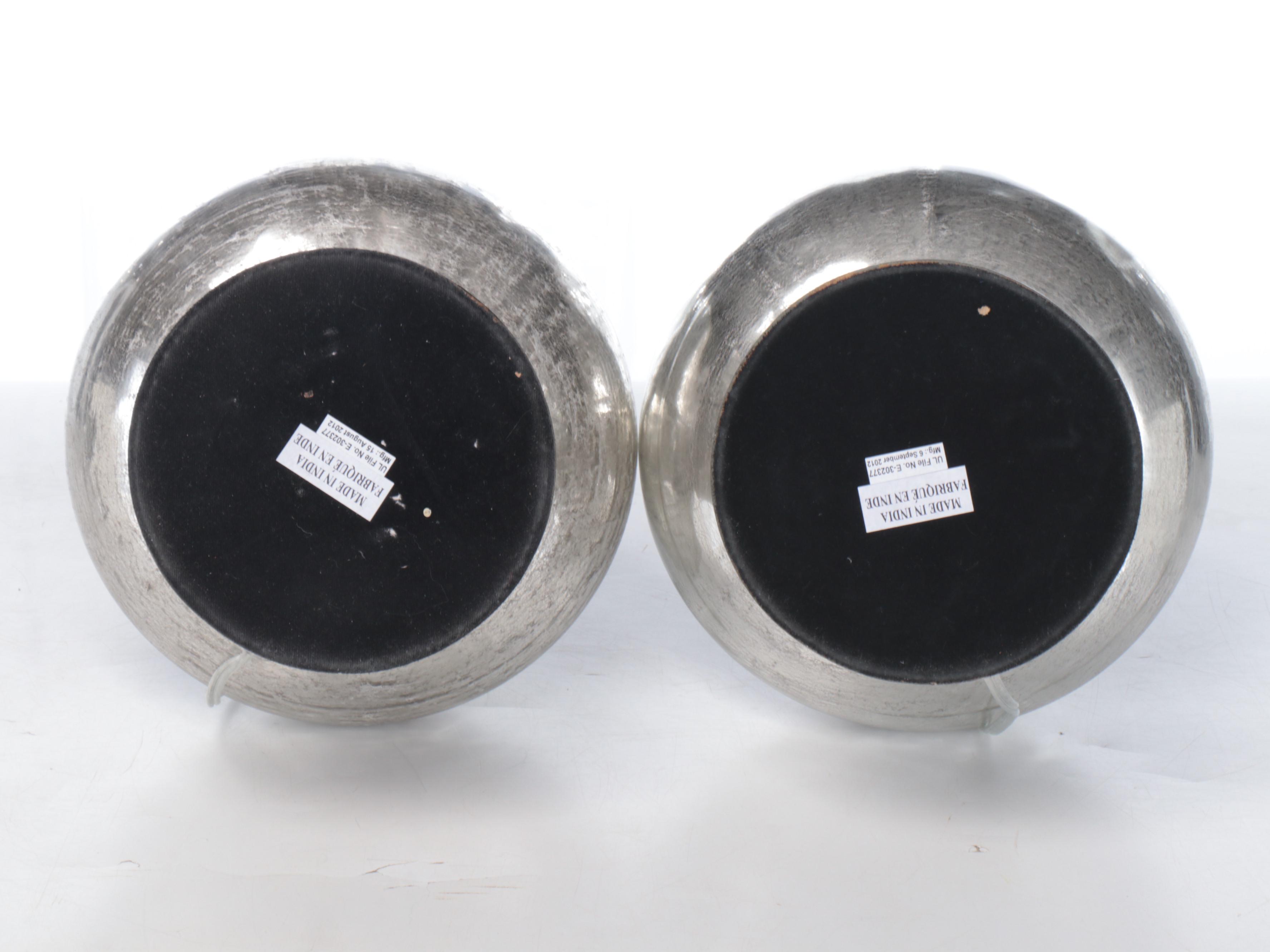 Pottery Barn Mercury Glass Table Lamp Pair