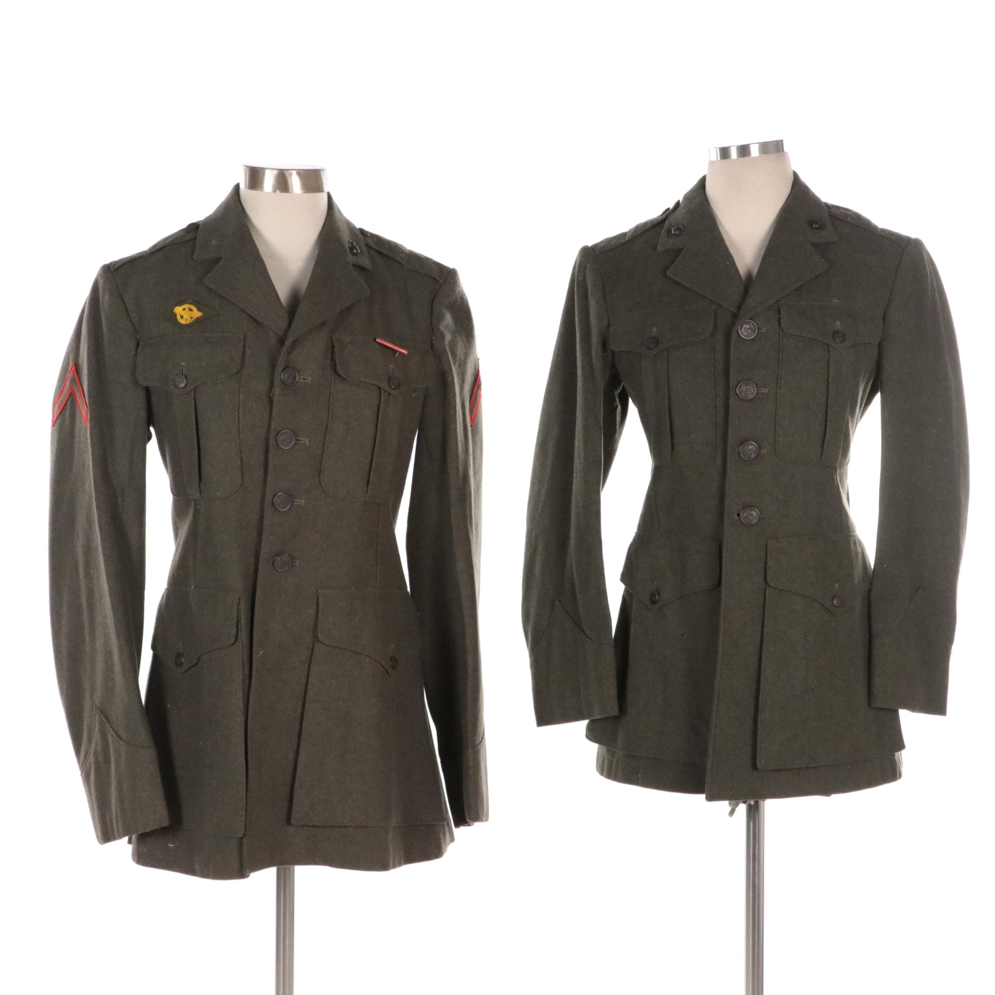 World War II Era US Marine Corps Dress Uniform Coats