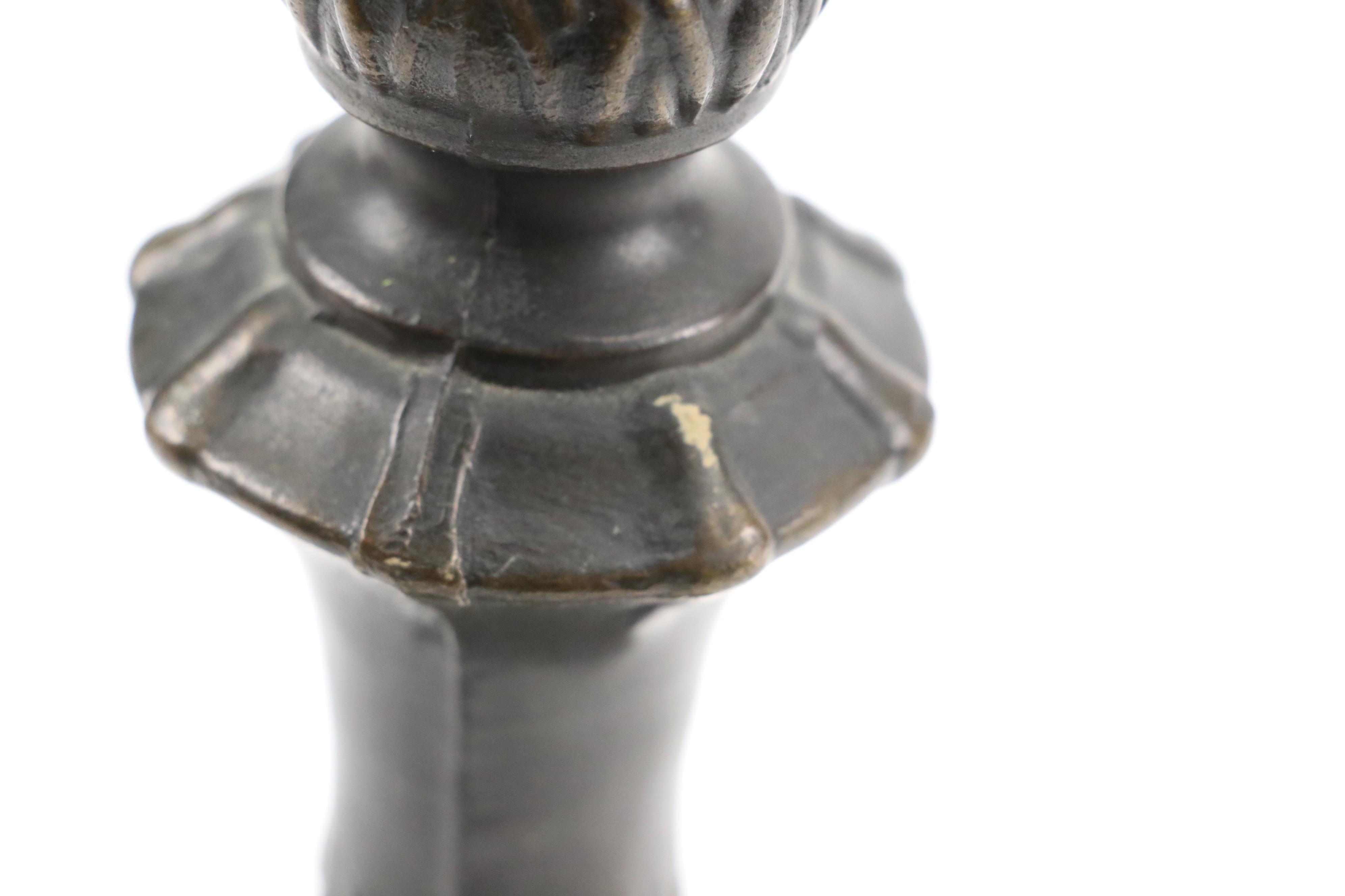 Coca-Cola Stained Glass and Pressed Metal Table Lamp, Mid to Late 20th Century