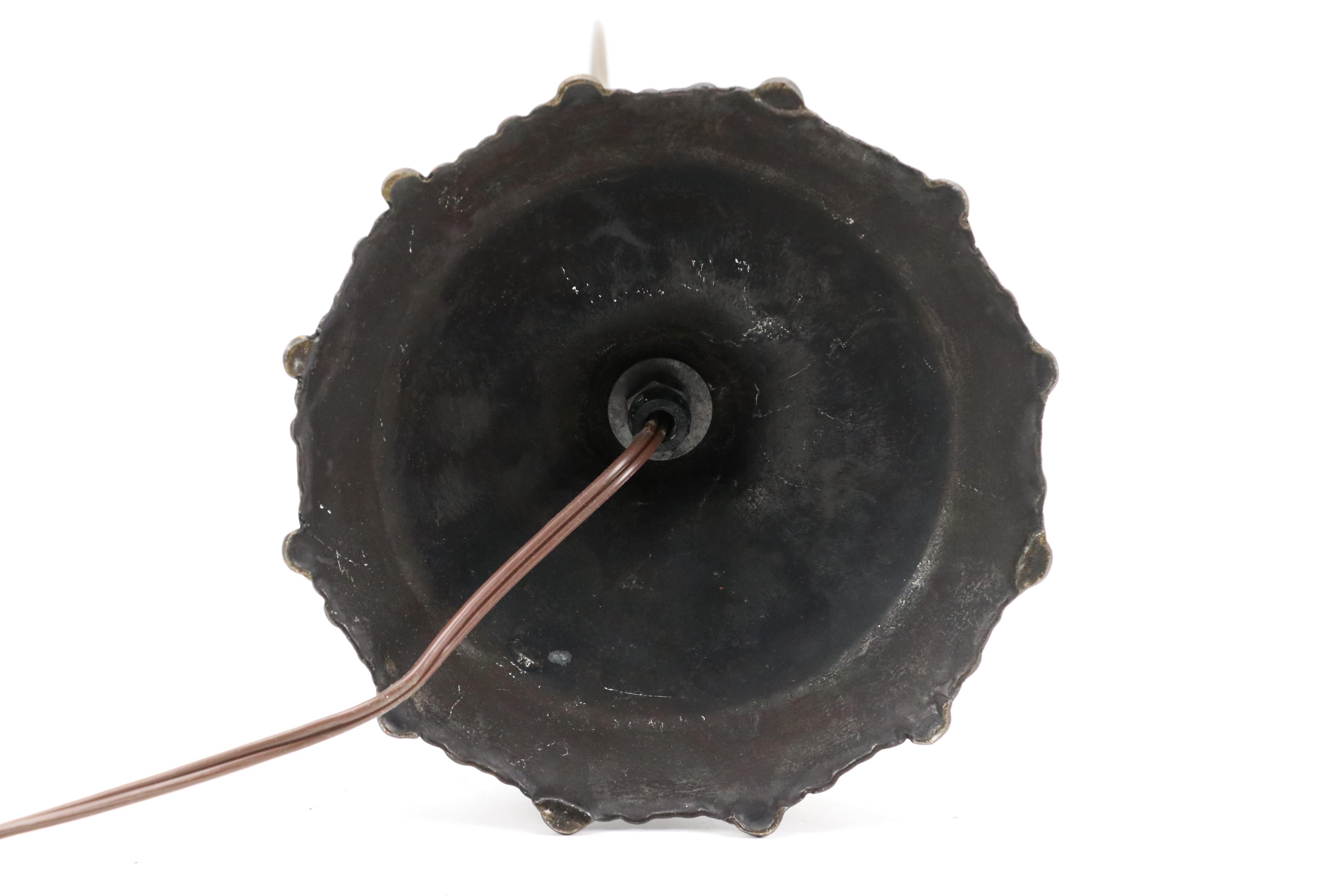 Coca-Cola Stained Glass and Pressed Metal Table Lamp, Mid to Late 20th Century