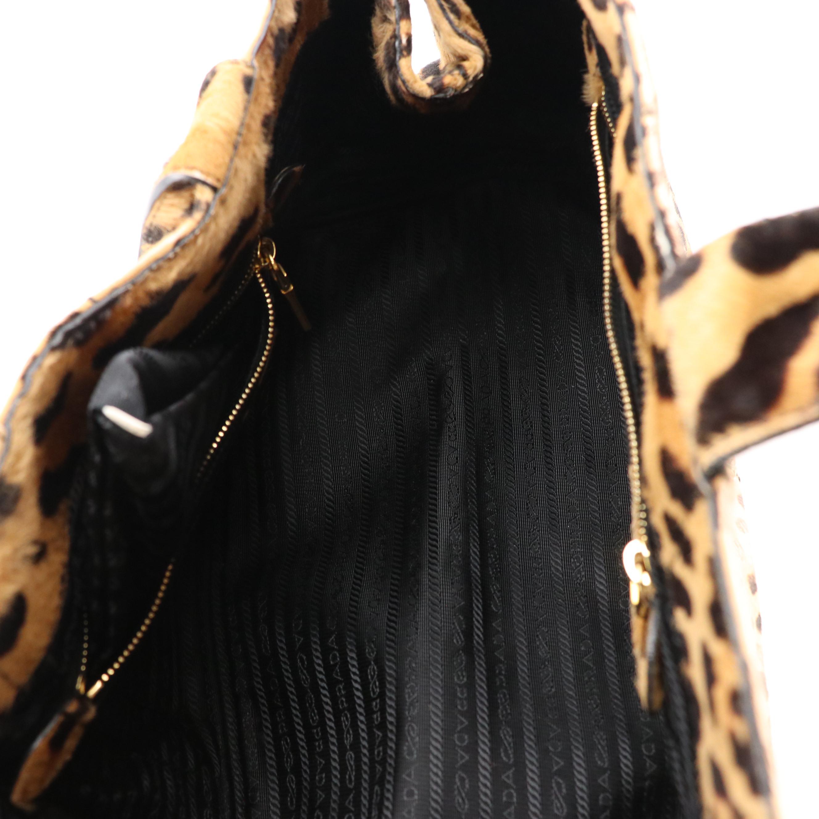 Prada Cavallino Tote in Animal Print Calf Hair
