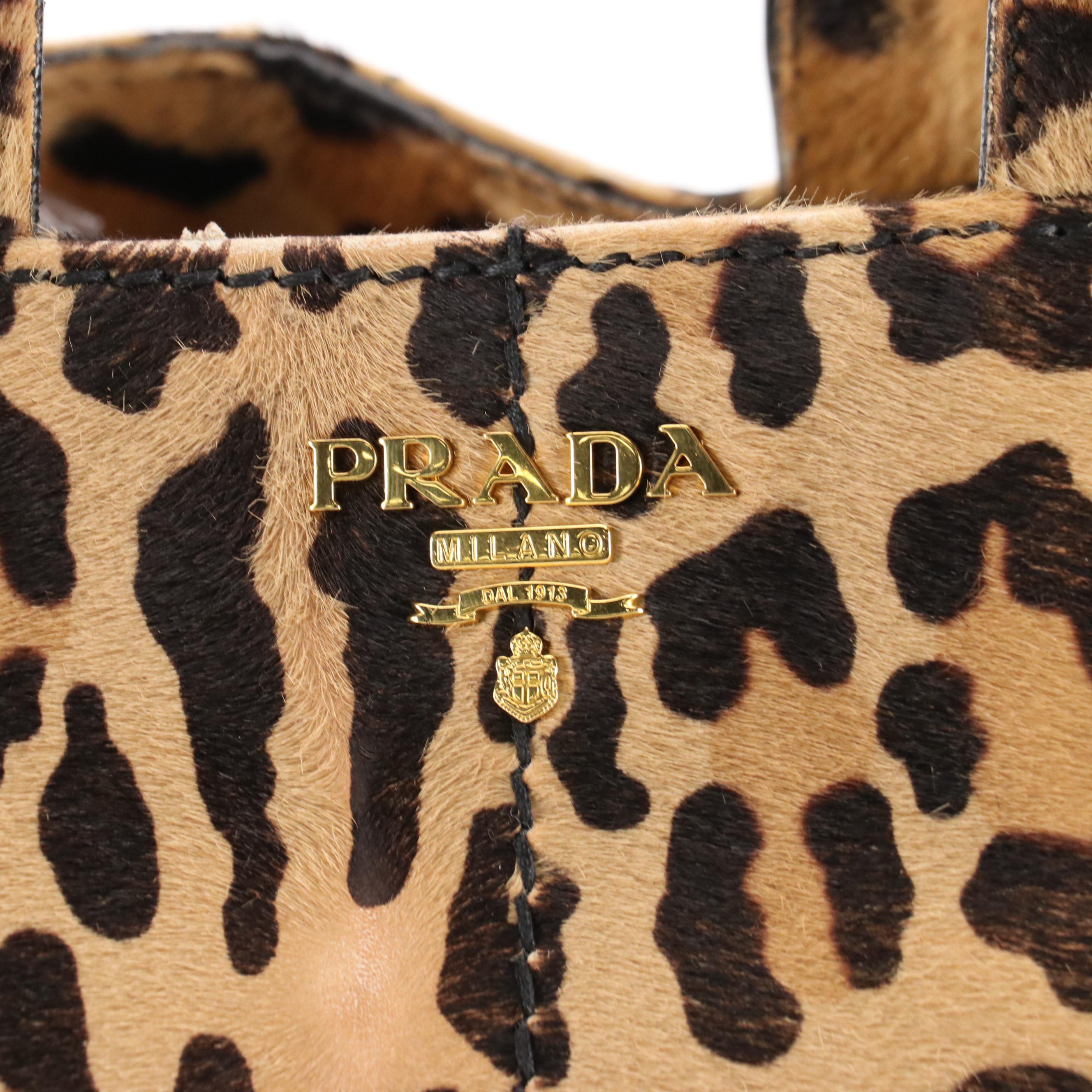 Prada Cavallino Tote in Animal Print Calf Hair