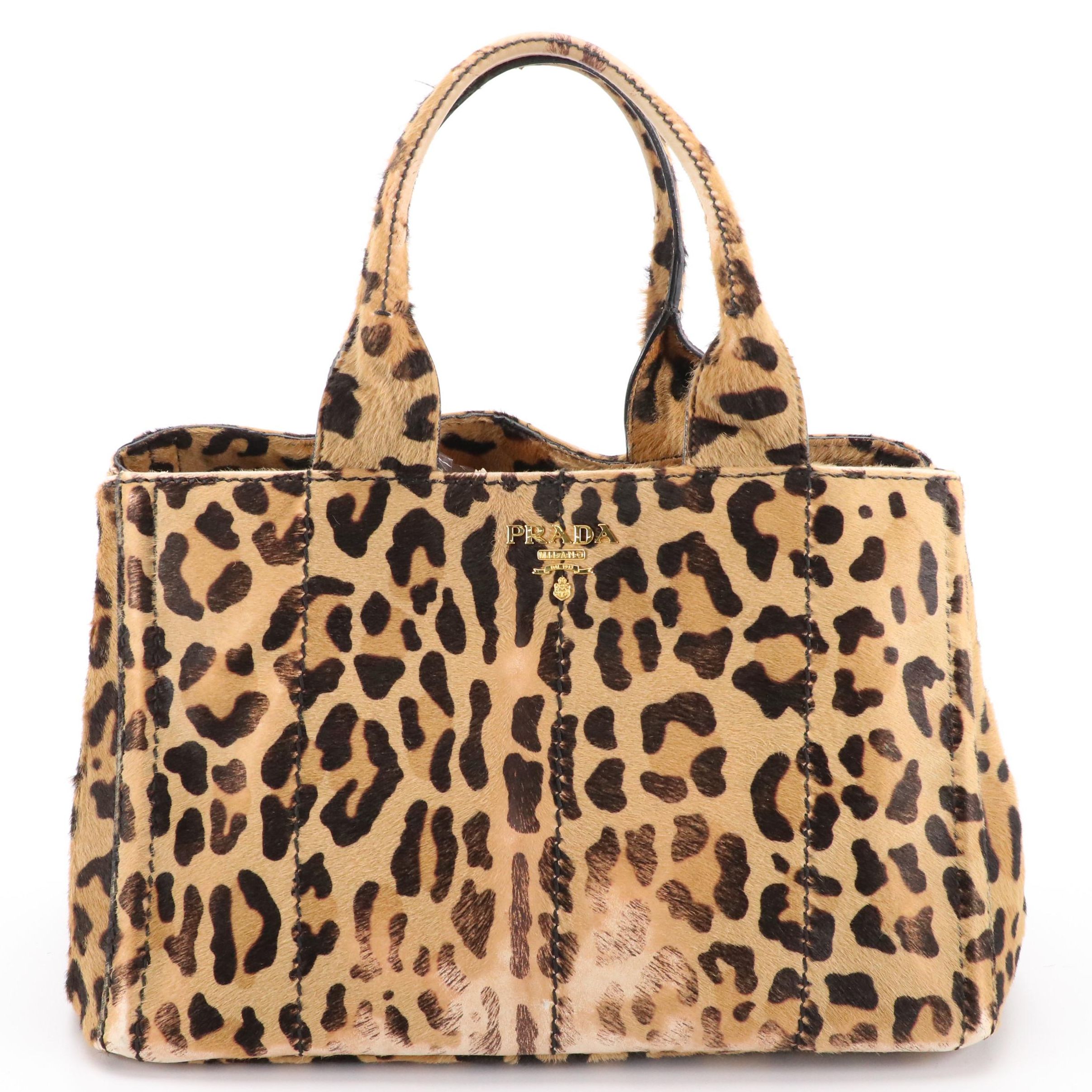 Prada Cavallino Tote in Animal Print Calf Hair