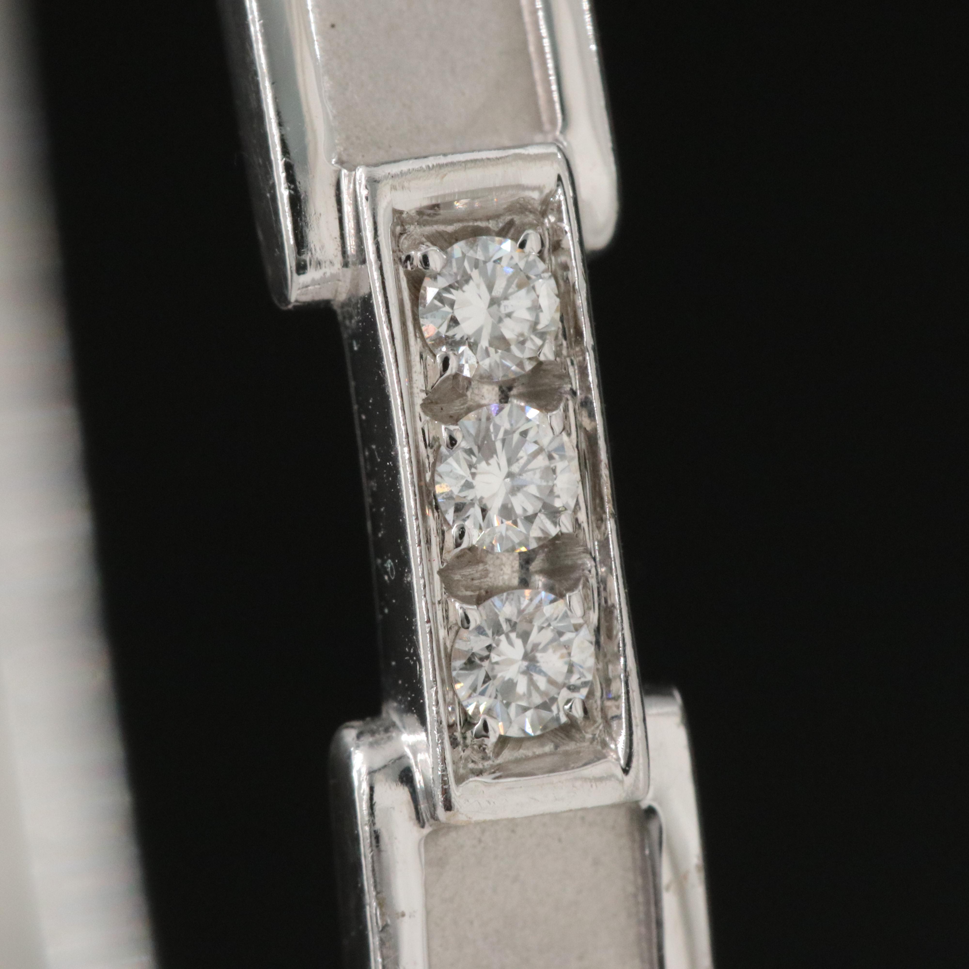 Tiffany & Co. Atlas 18K Hinged Bracelet with Diamond Accents