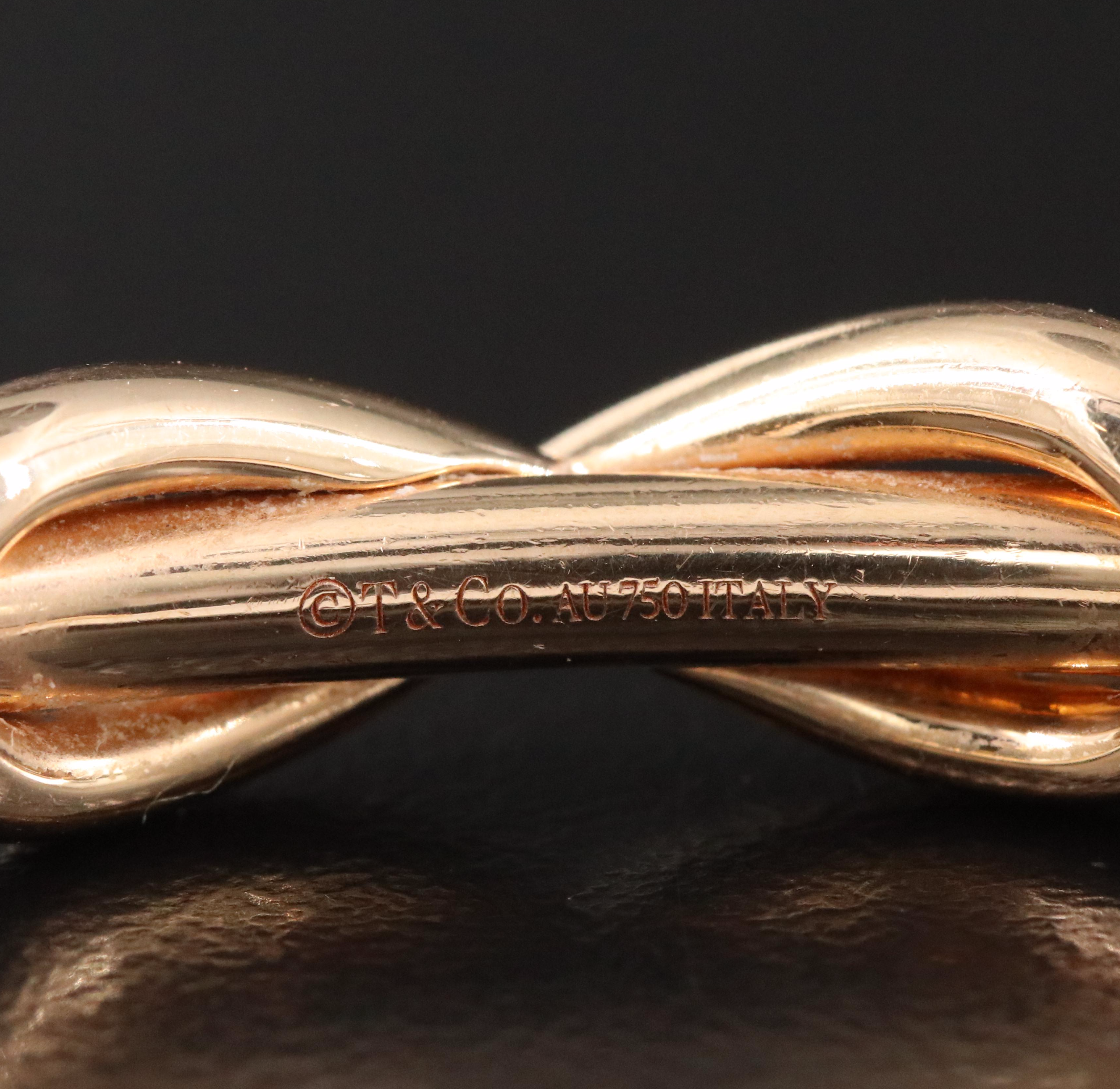 Tiffany & Co. Infinity 18K 0.48 CTW Diamond Rose Gold Cuff Bracelet