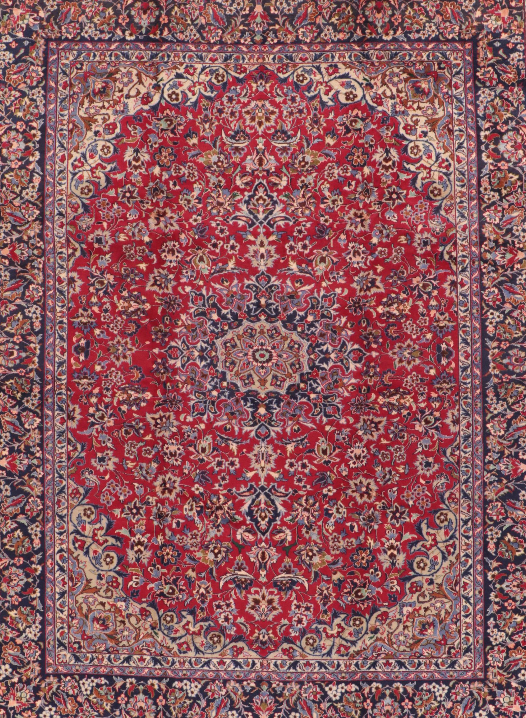 9'6 x 12'8 Hand-Knotted Persian Mahal Room Sized Rug