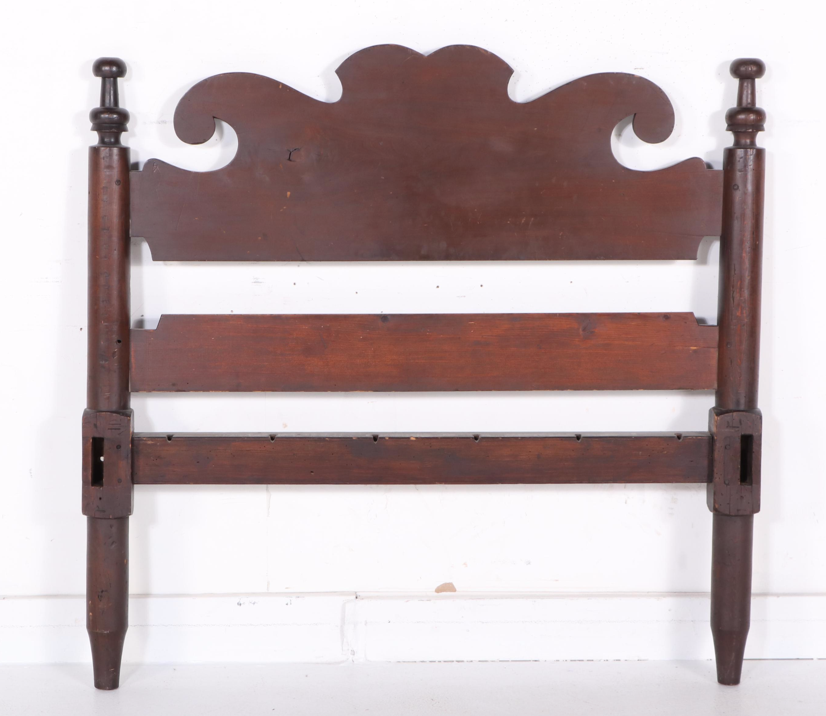 1850s American Federal Style Rope Bed Frame with Wooden Mattress Platform