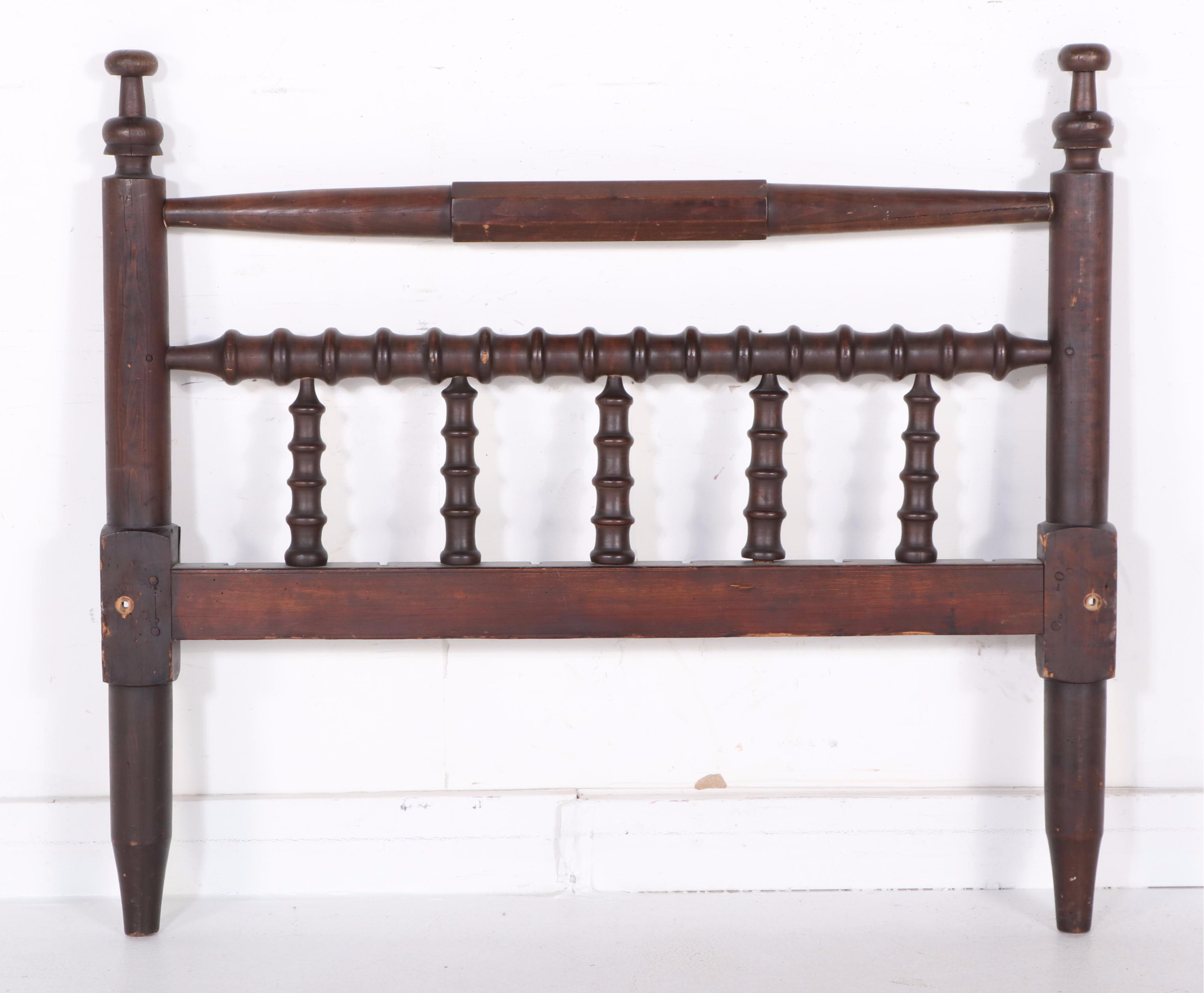 1850s American Federal Style Rope Bed Frame with Wooden Mattress Platform