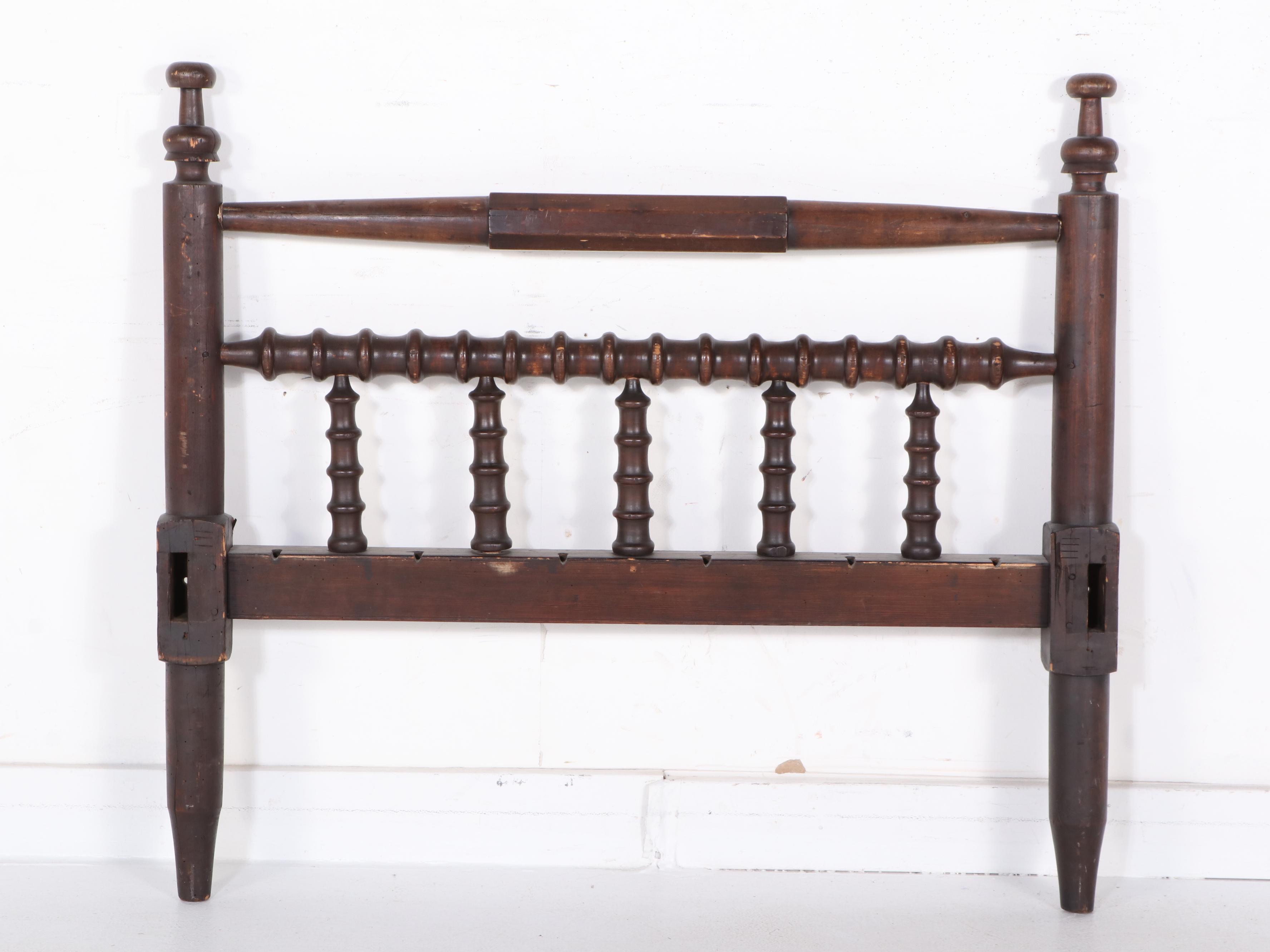 1850s American Federal Style Rope Bed Frame with Wooden Mattress Platform