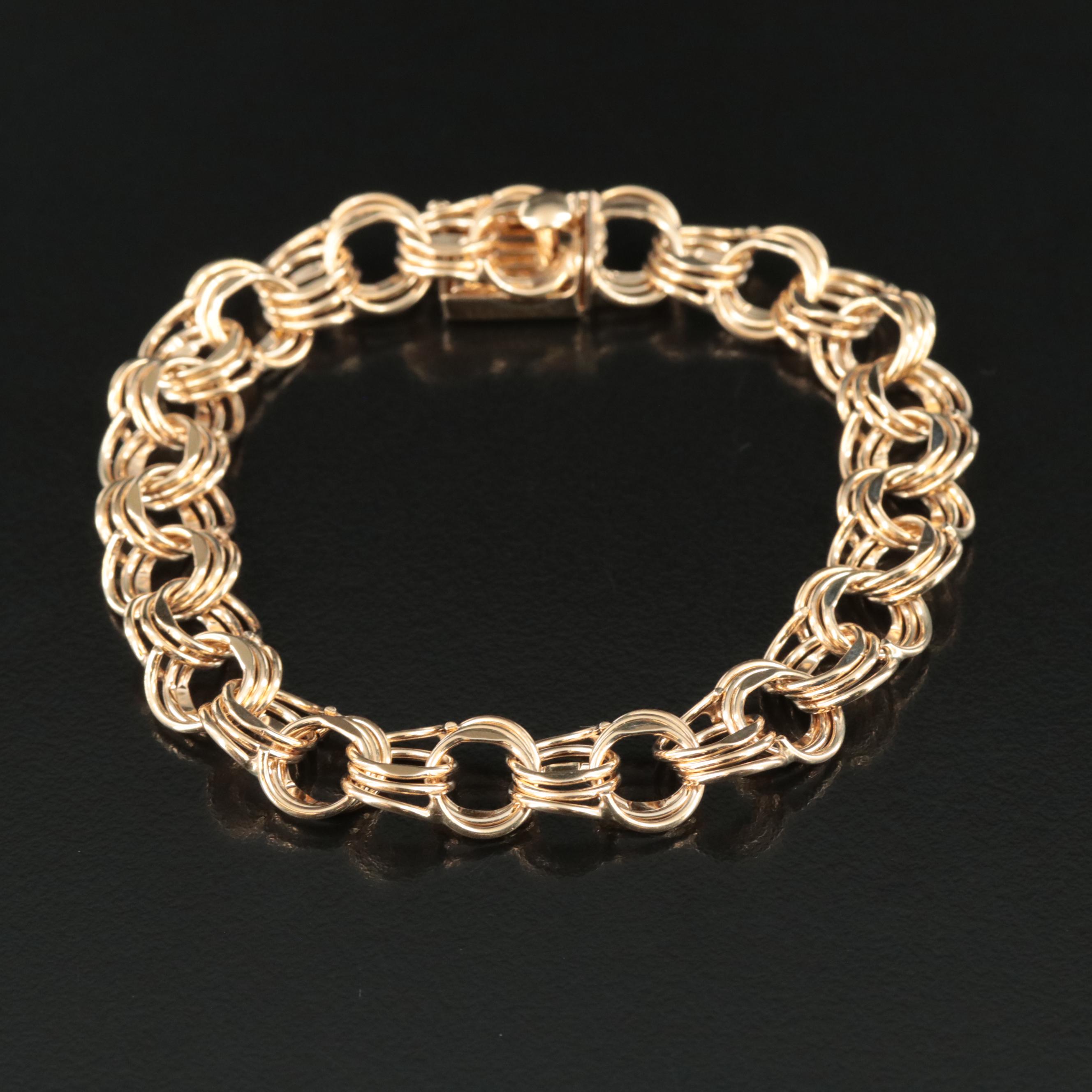 14K Triple Link Bracelet