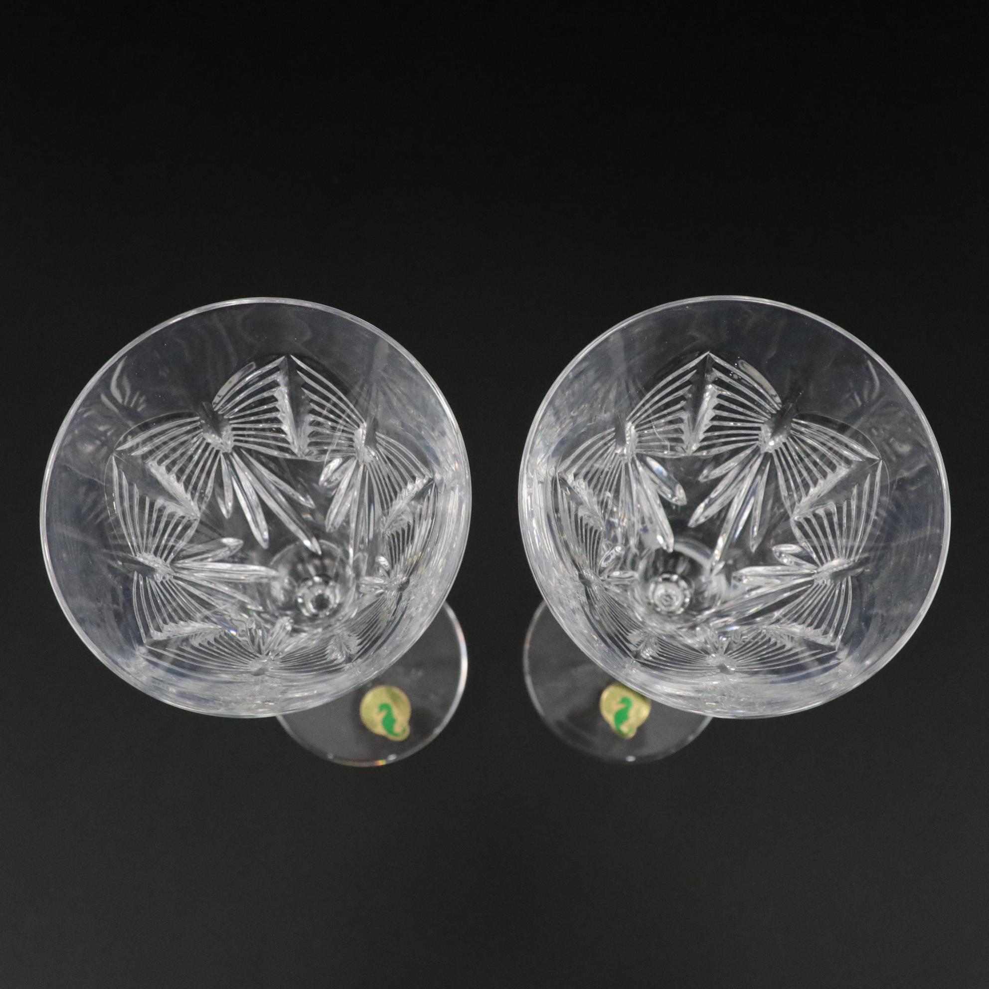 Waterford Crystal "Happiness" Fluted Champagne Glasses