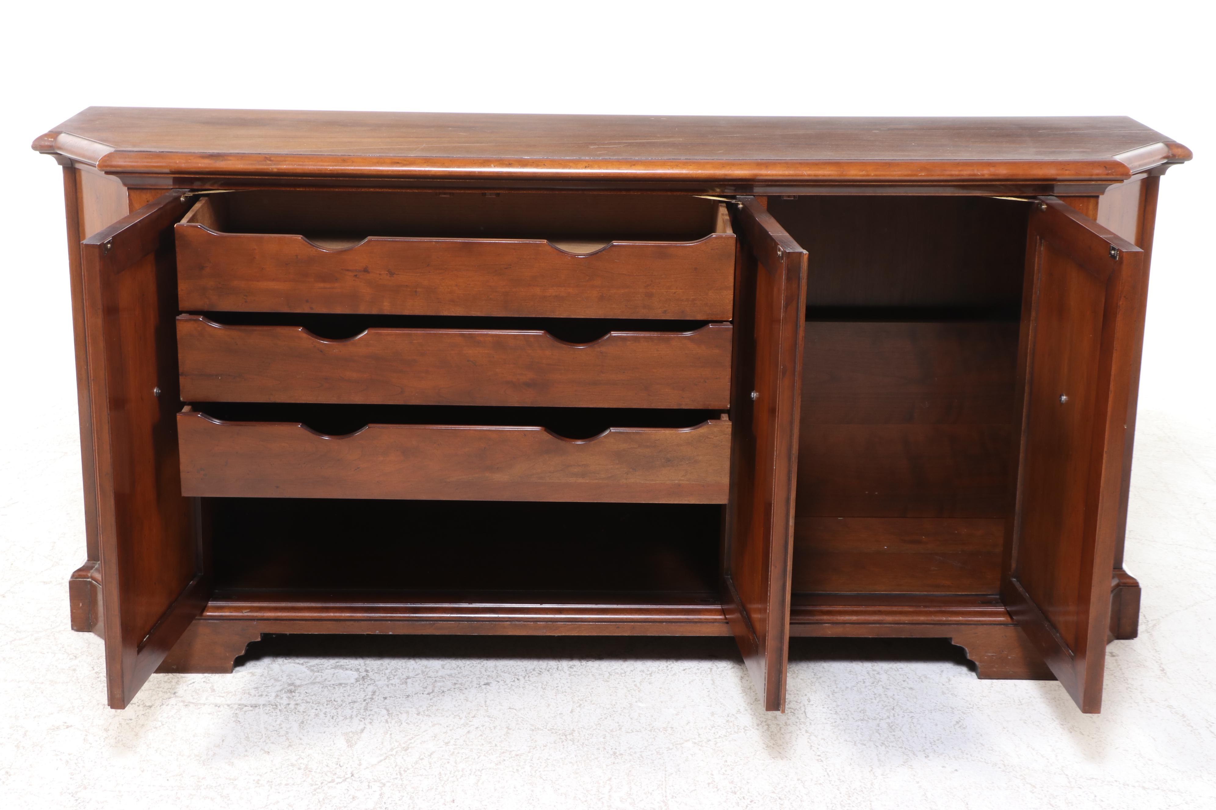 Baker Furniture French Provincial Style Walnut and Cherrywood Buffet