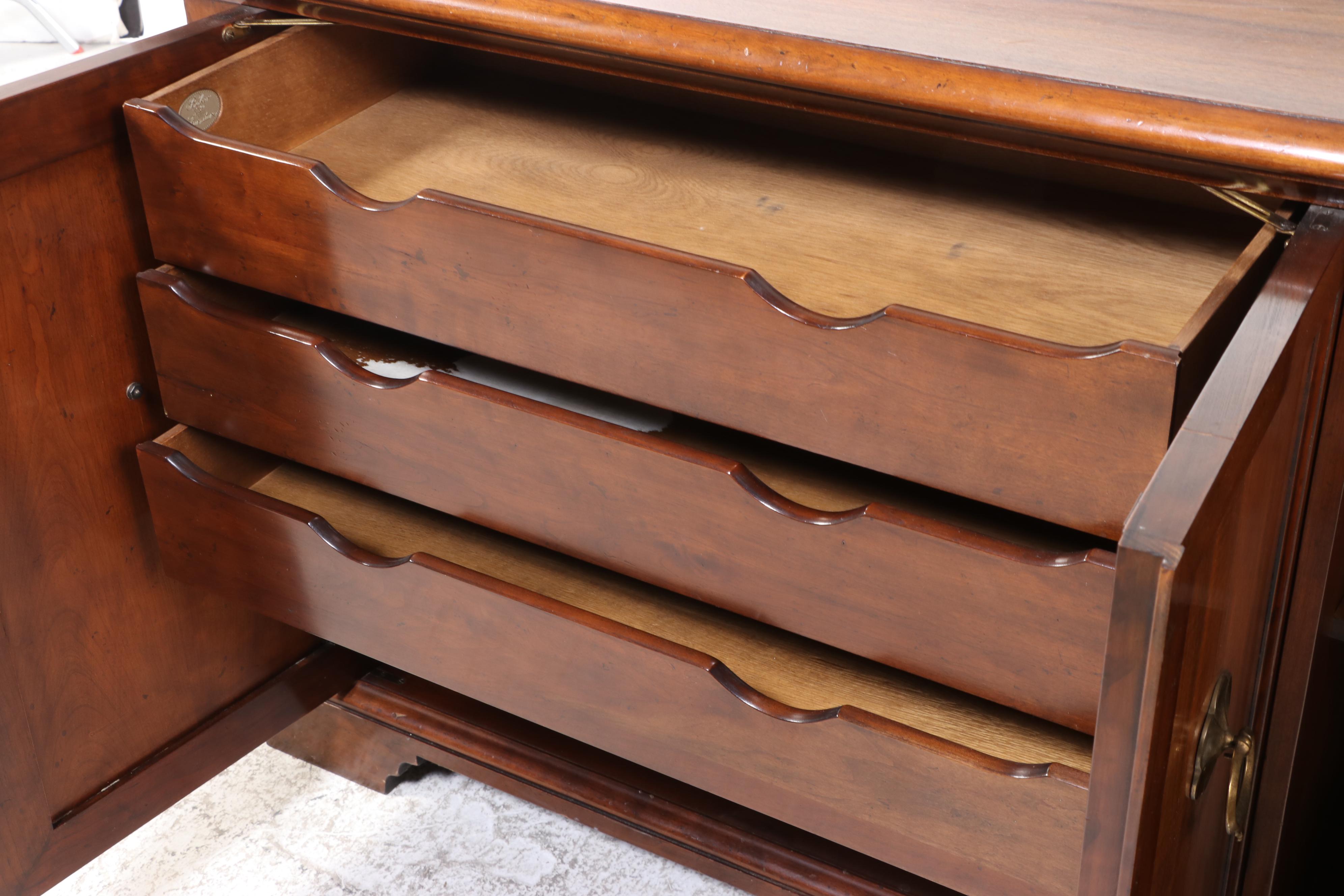 Baker Furniture French Provincial Style Walnut and Cherrywood Buffet