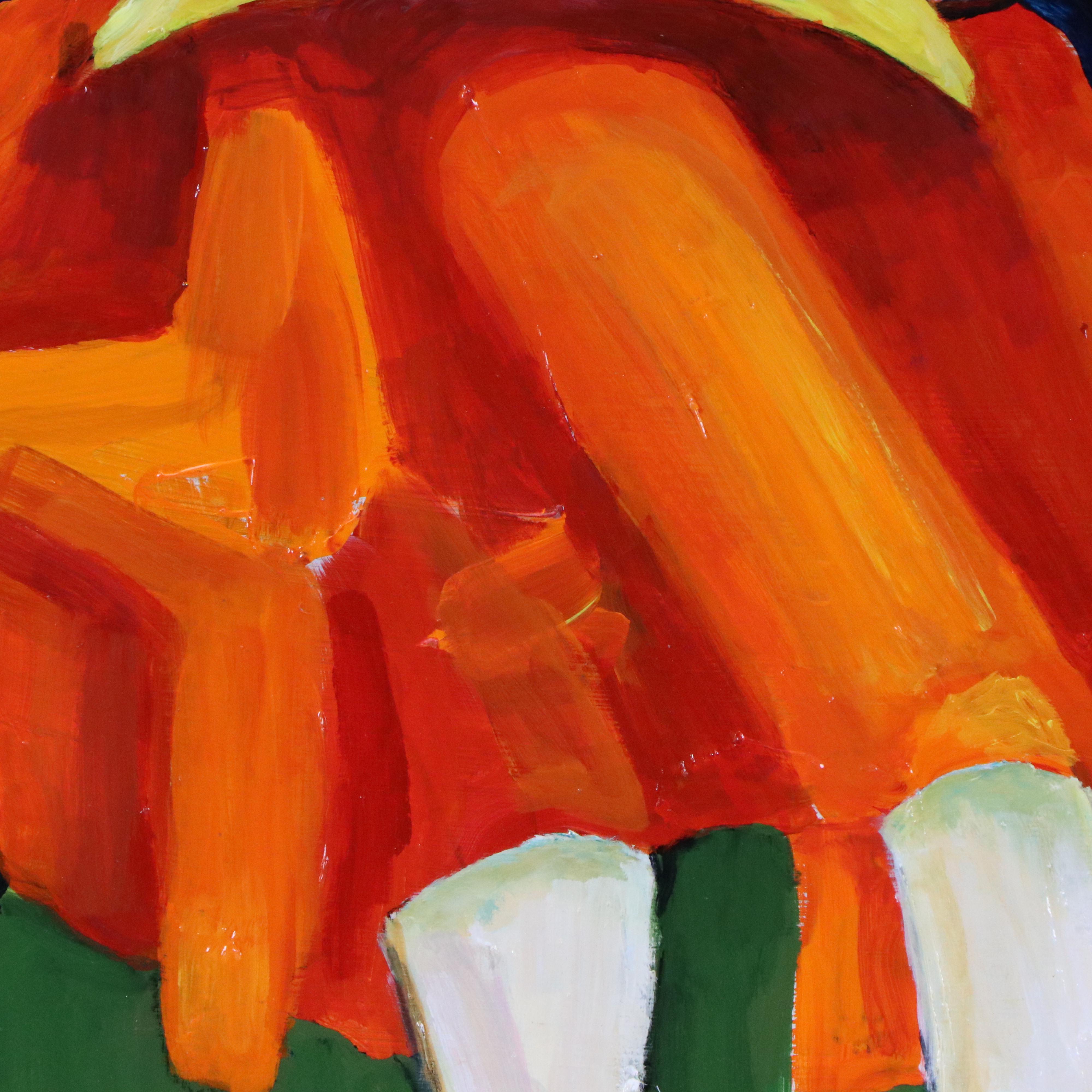 Gwen Doppler Portrait Acrylic Painting of Seated Woman, 1996