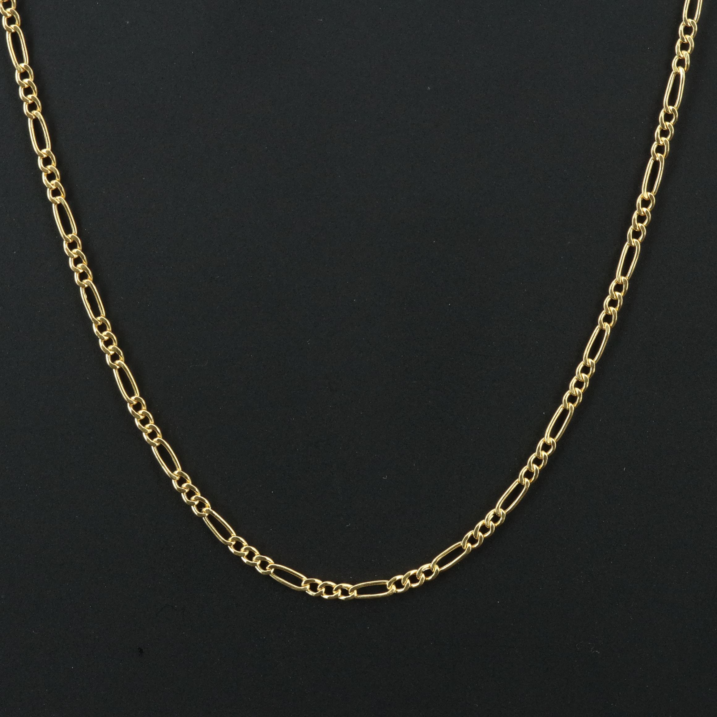 14K Figaro Chain Necklace