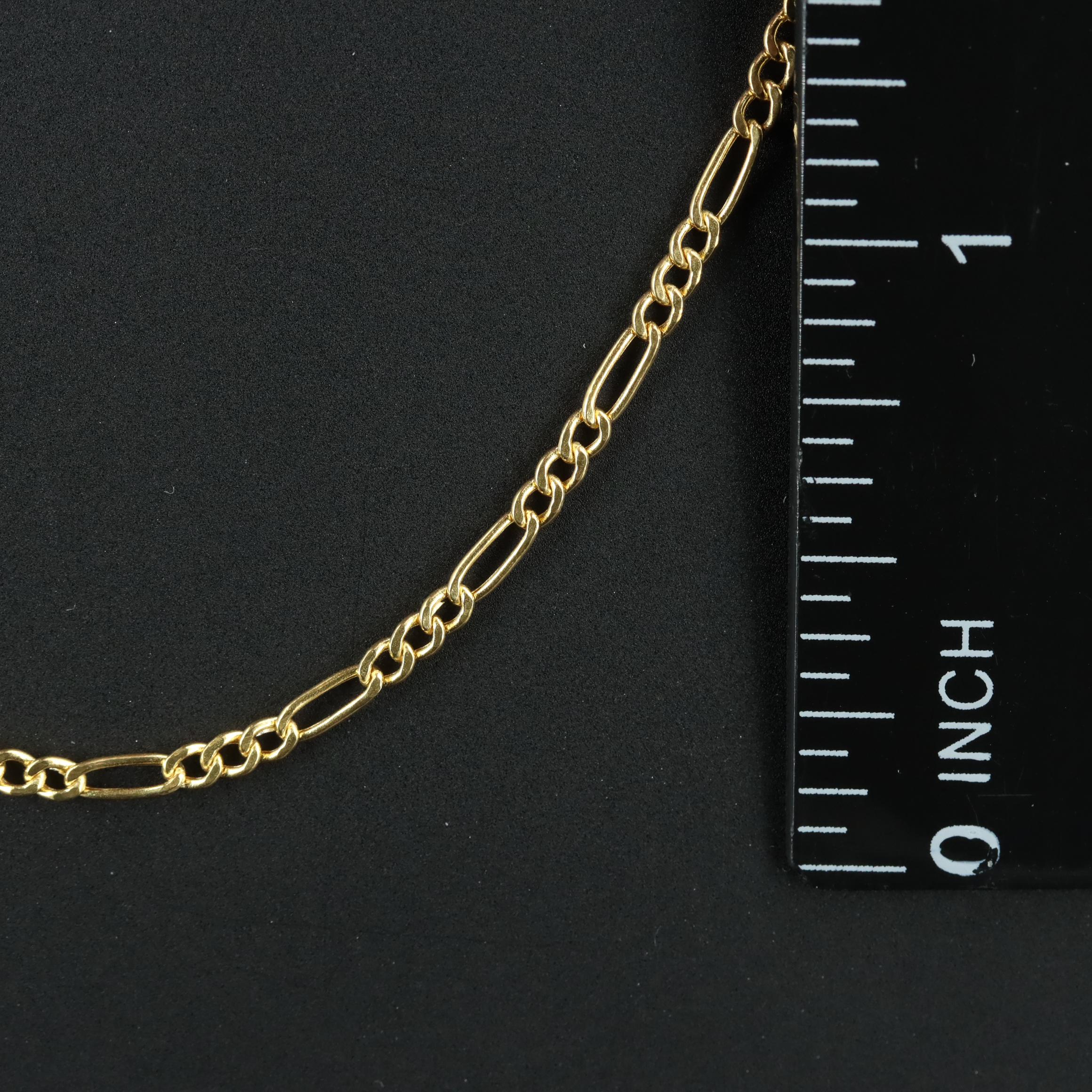 14K Figaro Chain Necklace