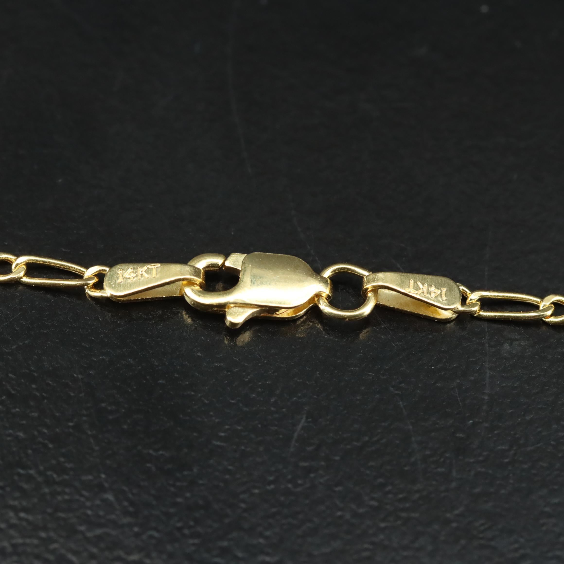 14K Figaro Chain Necklace