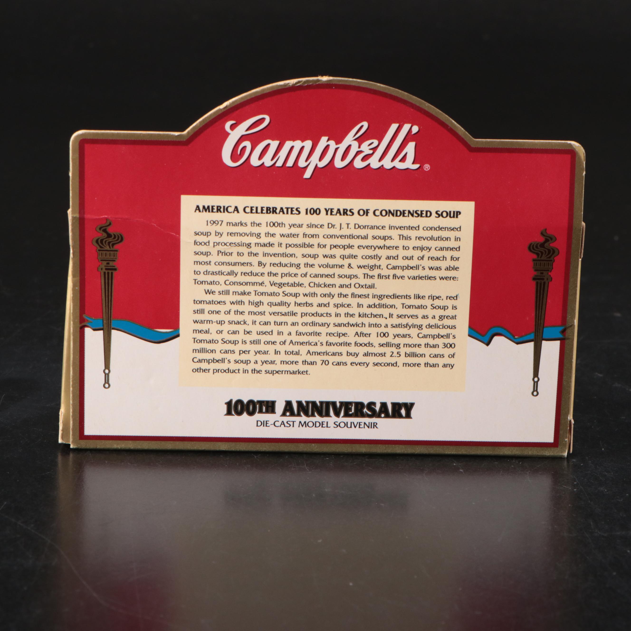 Campbell's 100th Anniversary Diecast Car with Giftco Metal Shakers and More