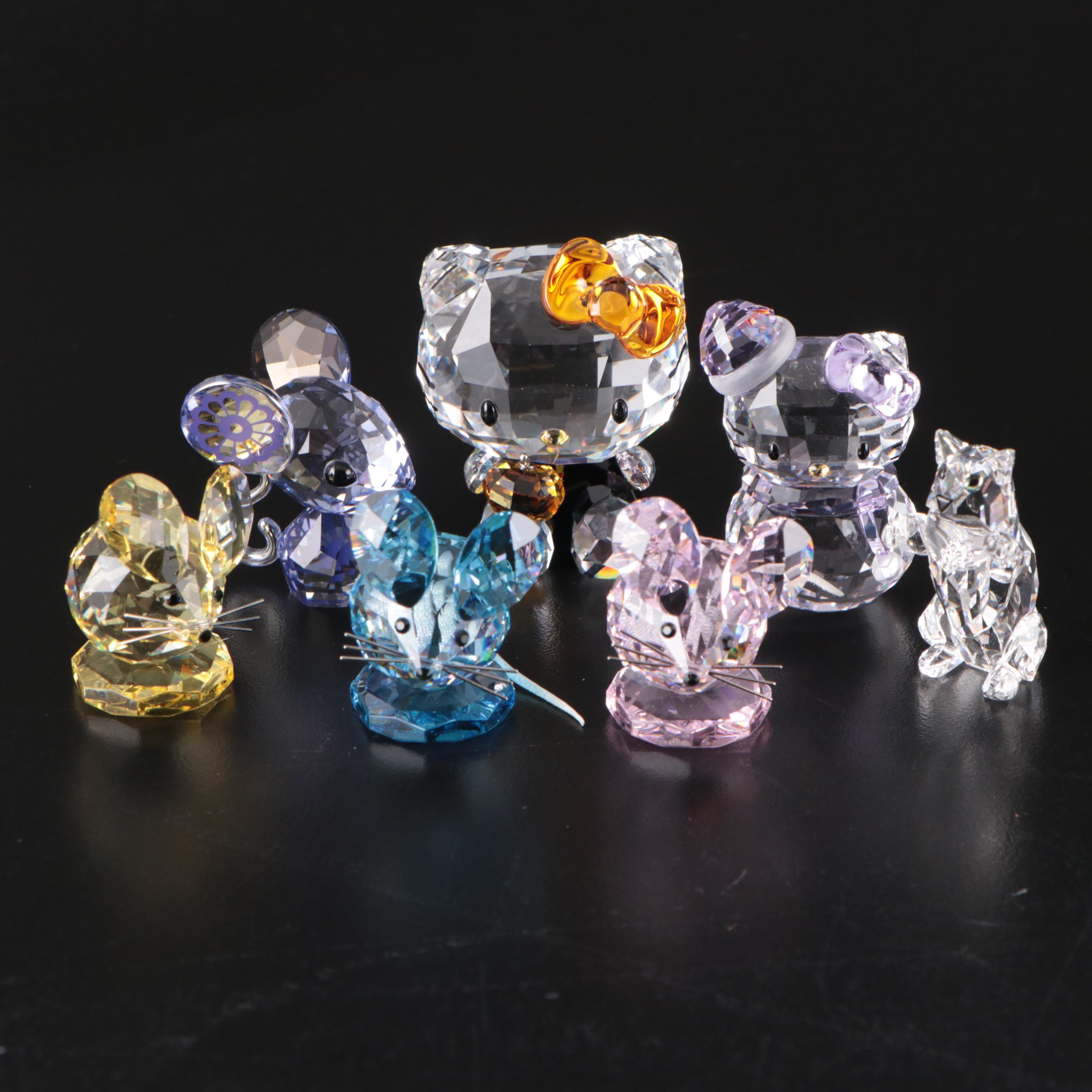 Swarovski Crystal "Hello Kitty Halloween," "Mouse," and More Figurines