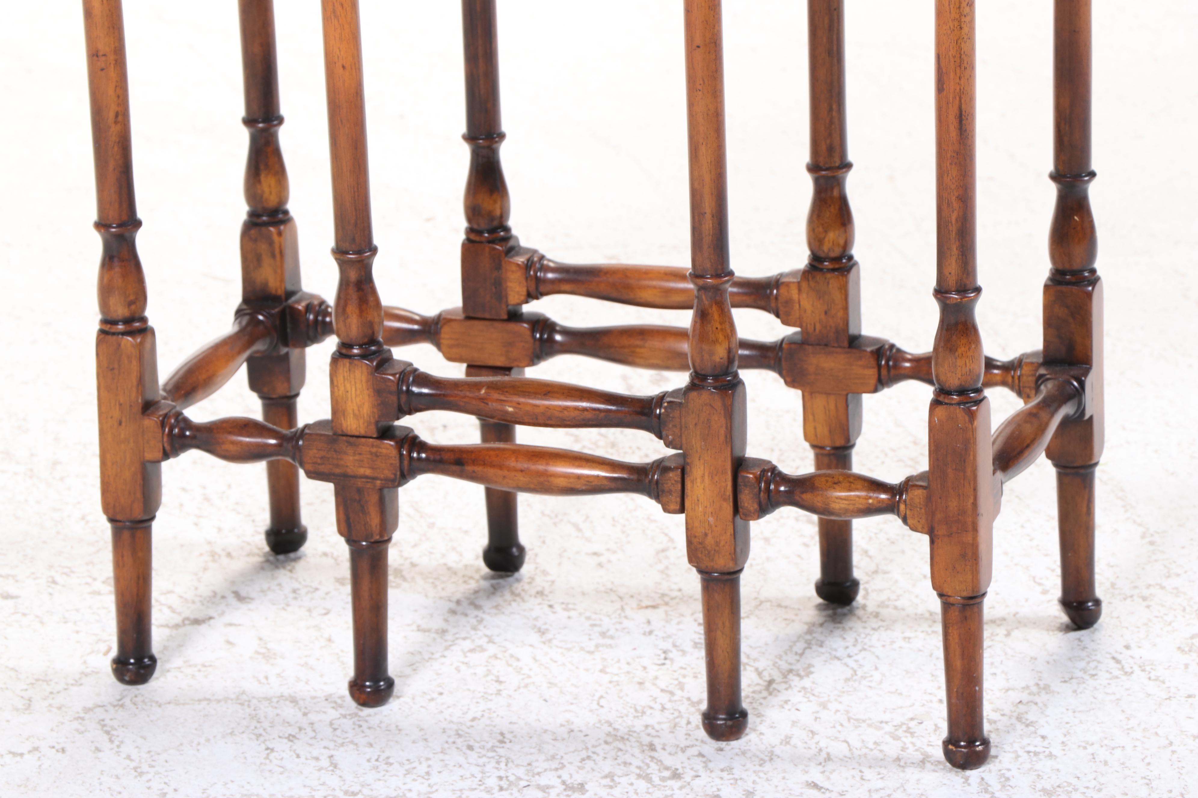George III Style Mahogany and Burlwood Spider-Leg Table