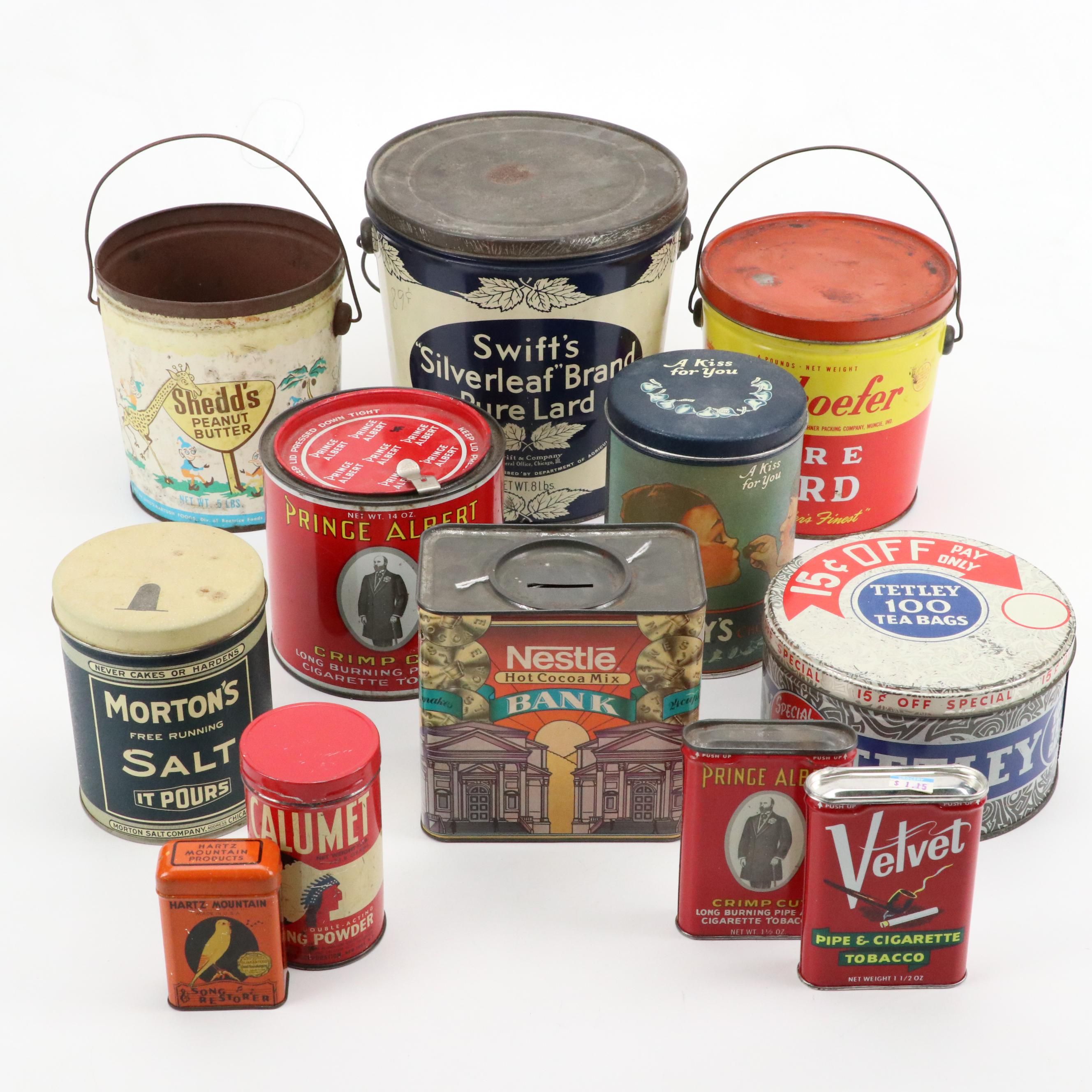 Morton's Salt Canister with Calumet Baking Powder Canister and More