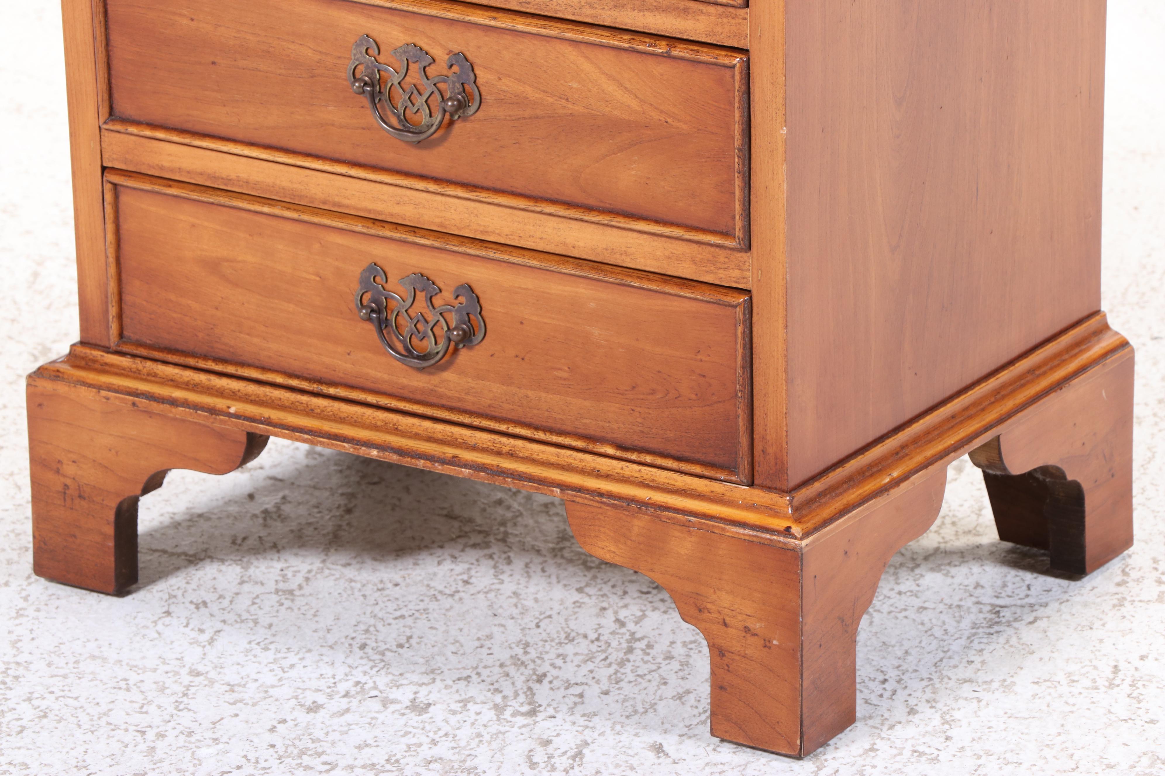 Small Chippendale Style Cherrywood Four-Drawer Chest