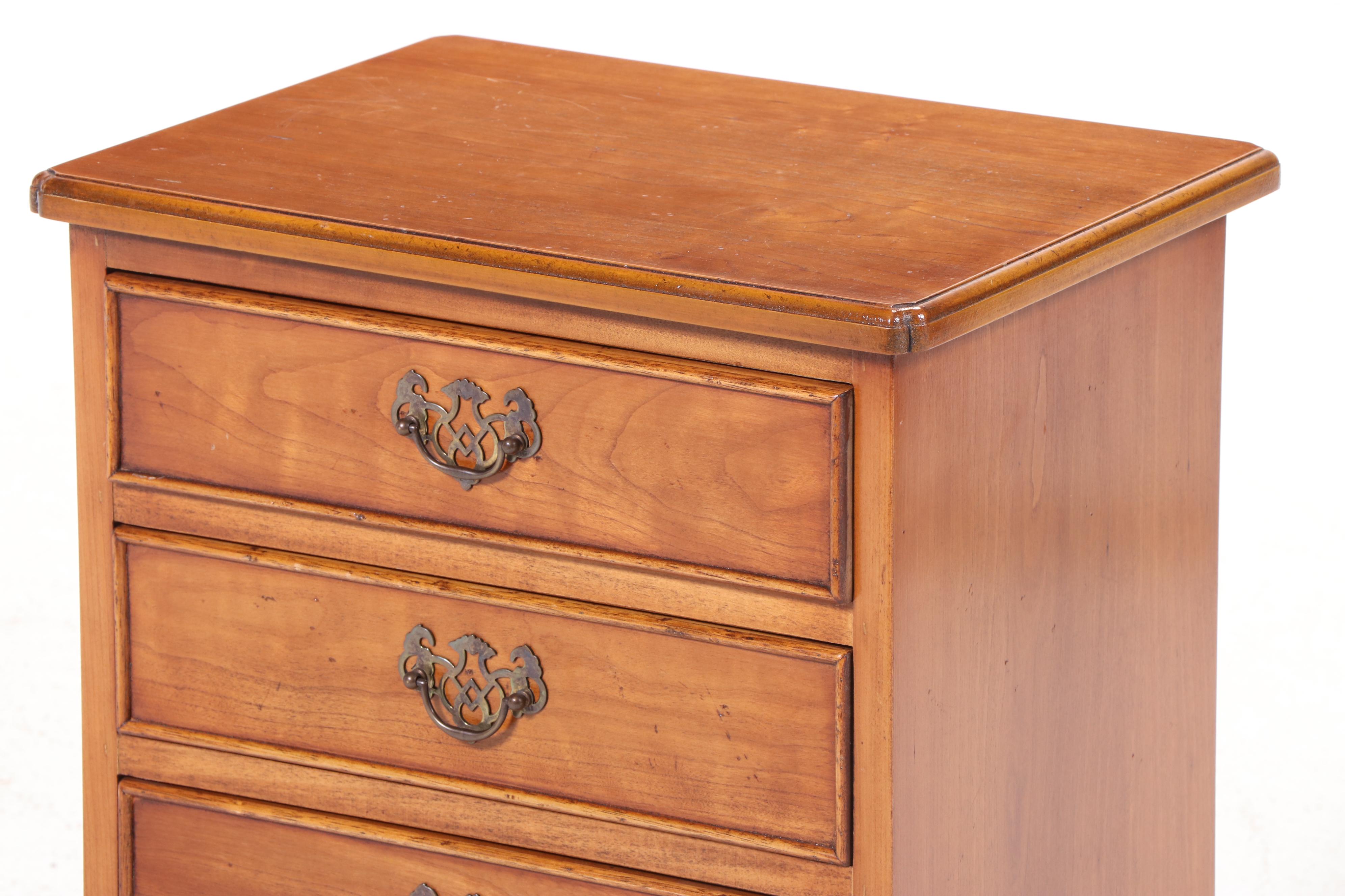 Small Chippendale Style Cherrywood Four-Drawer Chest
