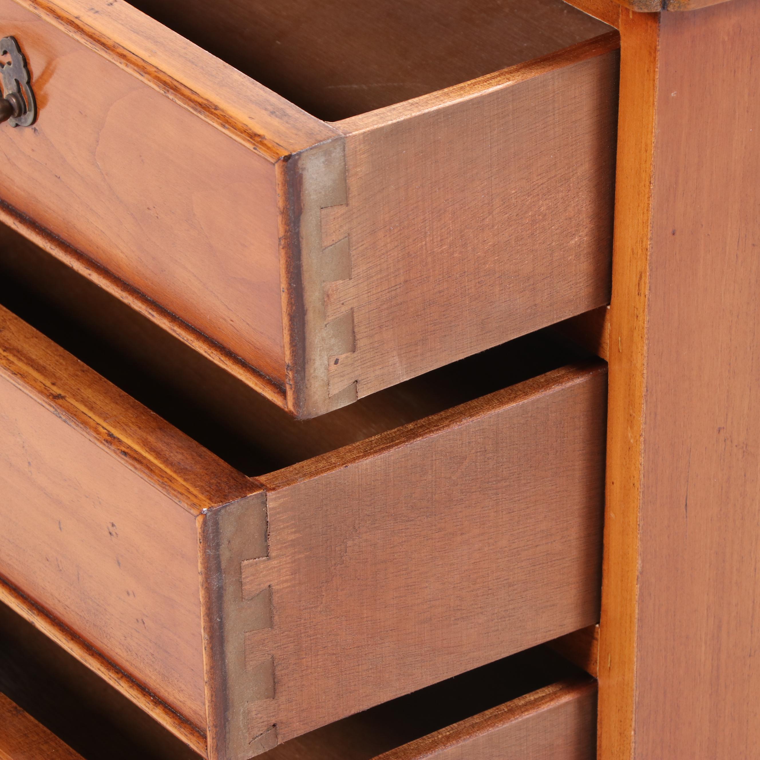 Small Chippendale Style Cherrywood Four-Drawer Chest