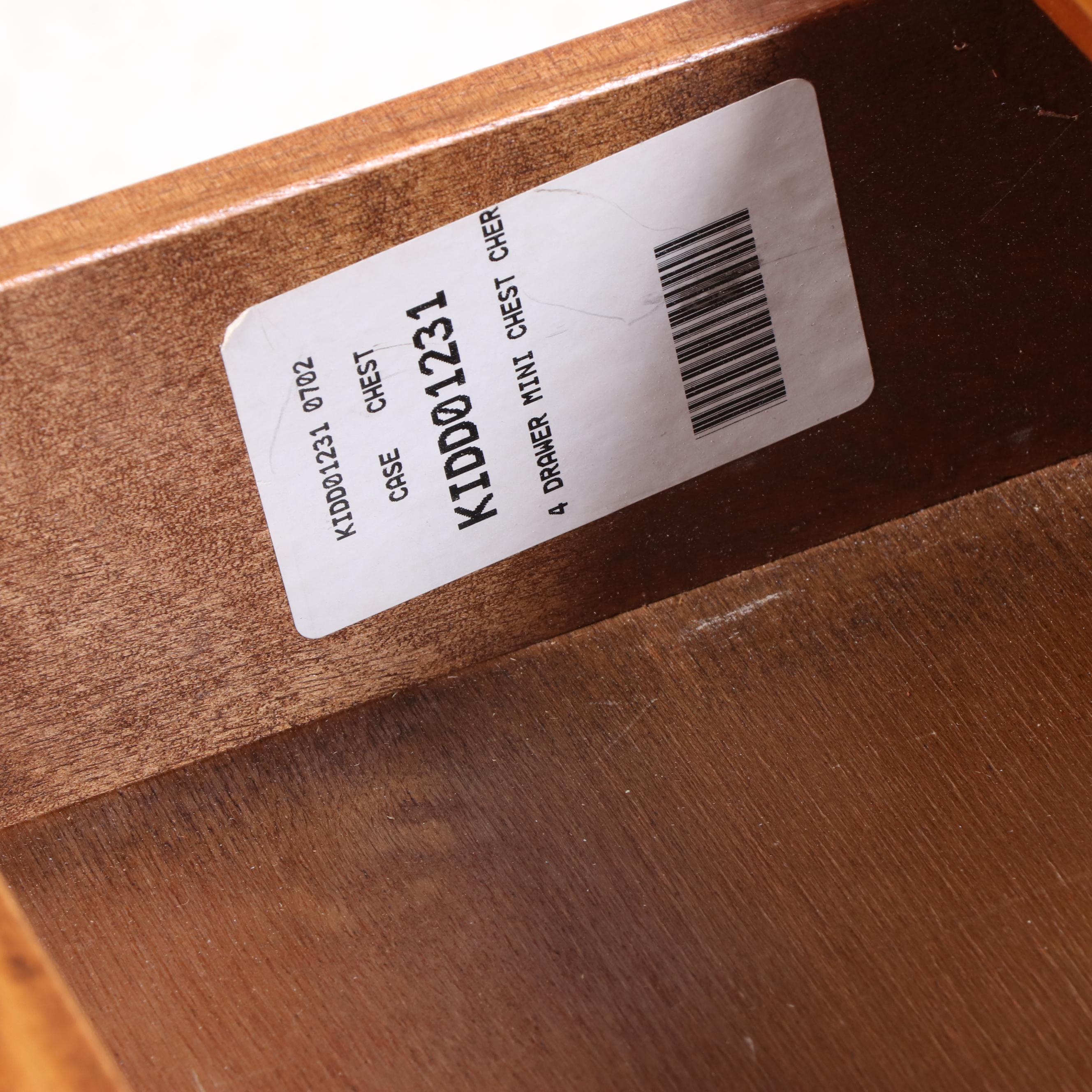 Small Chippendale Style Cherrywood Four-Drawer Chest