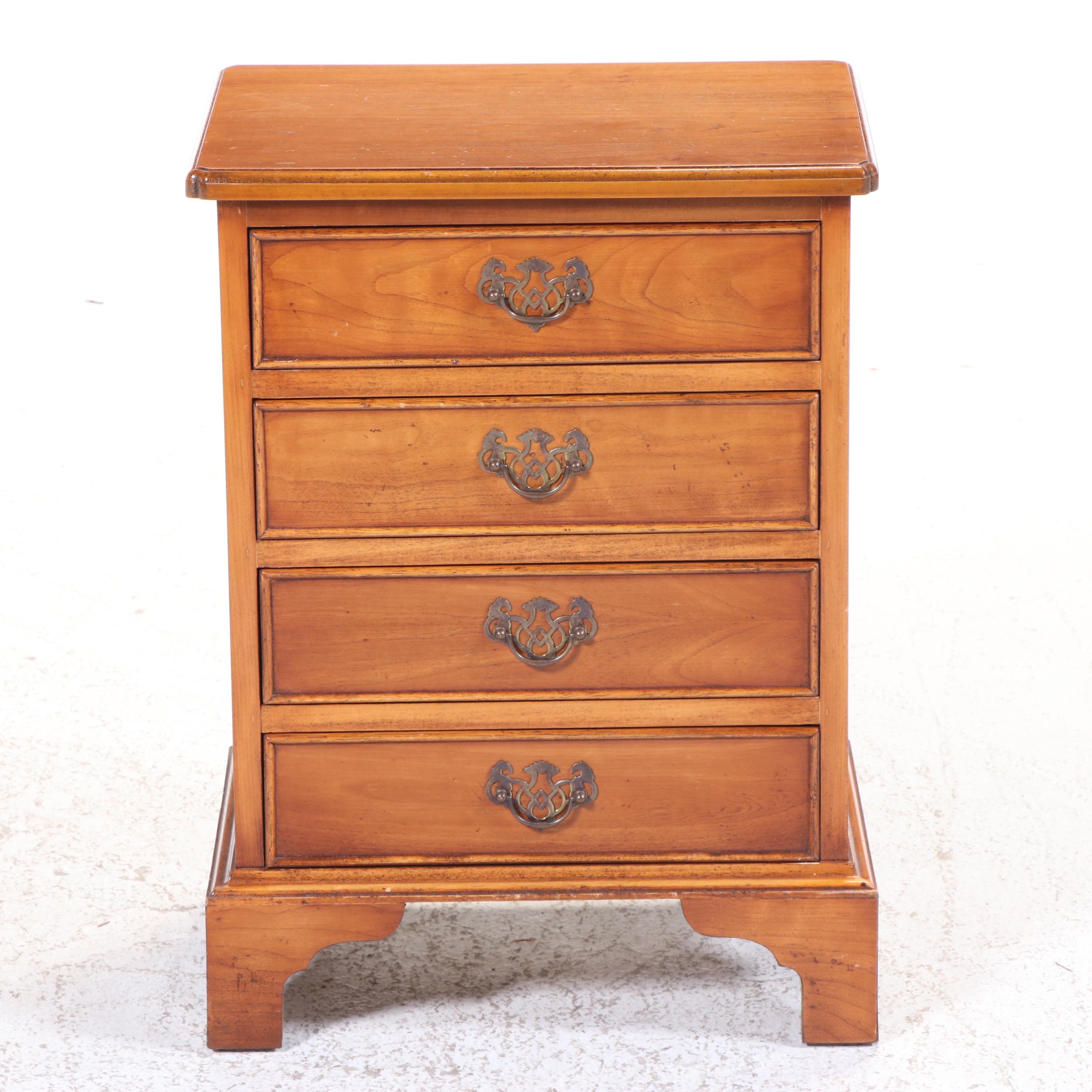 Small Chippendale Style Cherrywood Four-Drawer Chest