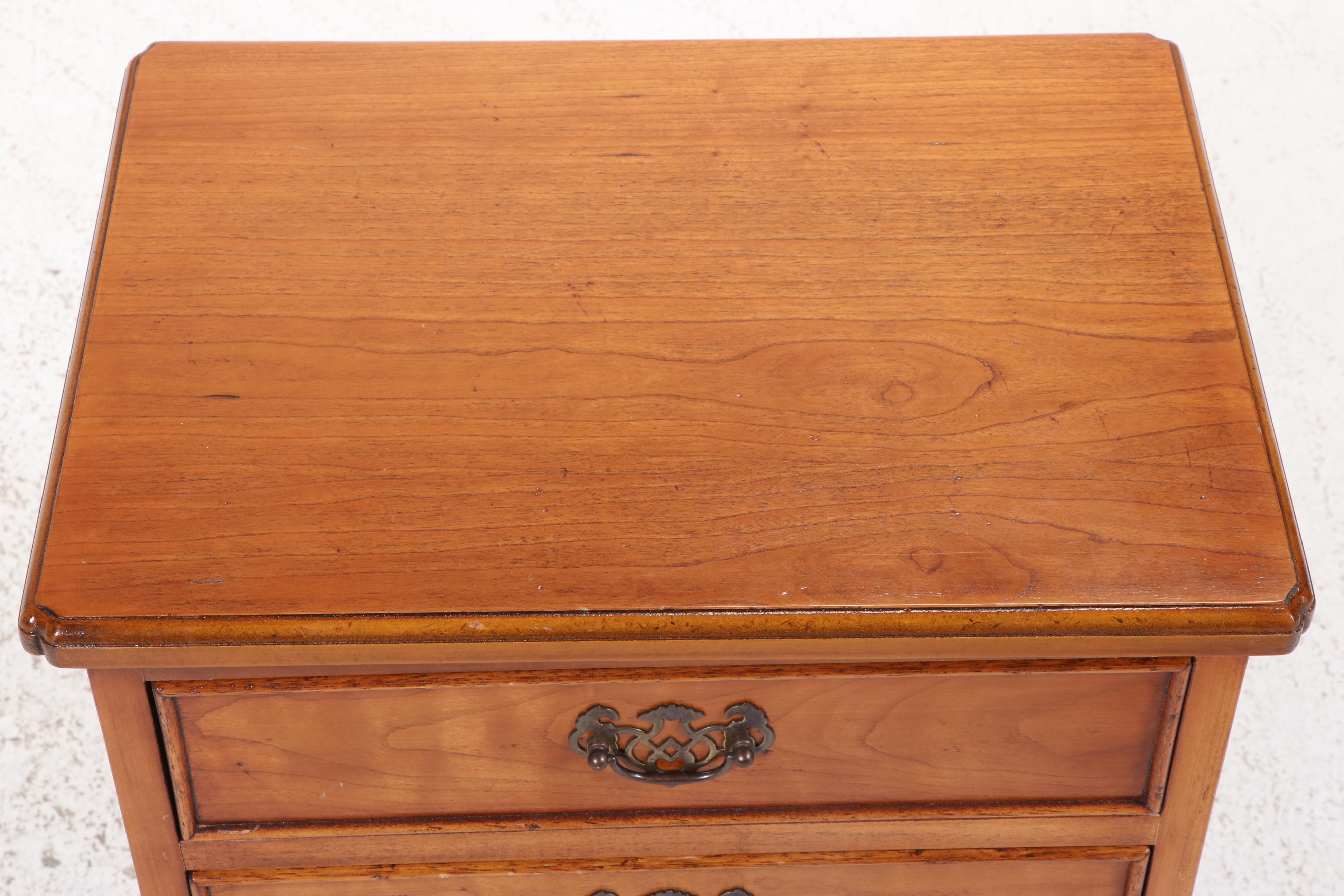 Small Chippendale Style Cherrywood Four-Drawer Chest