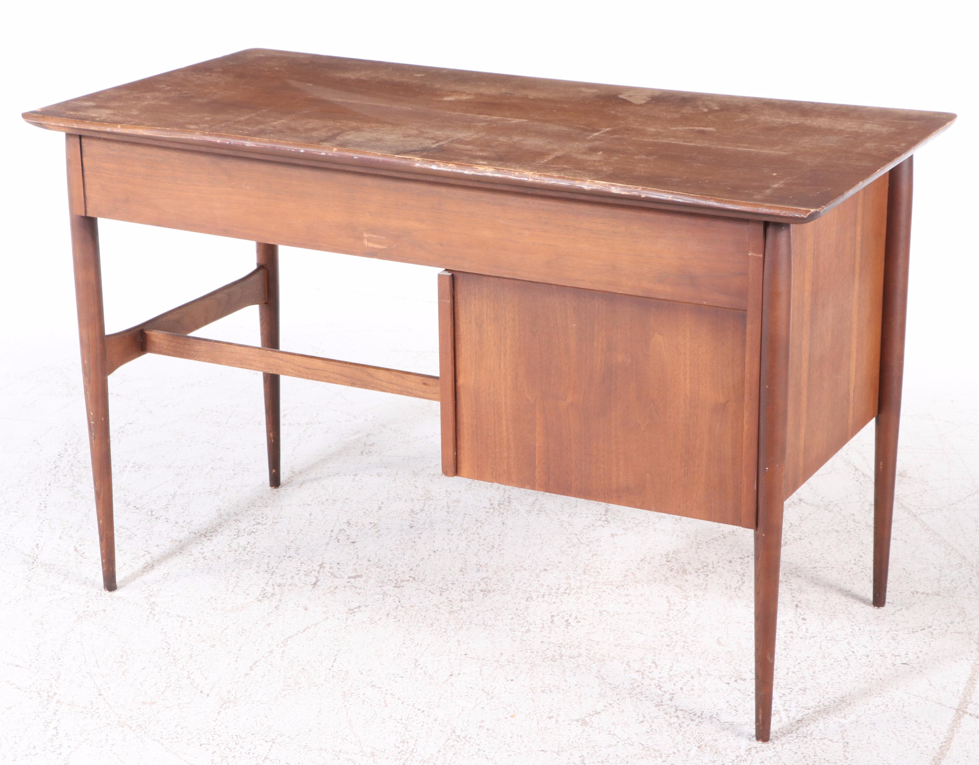 Bassett Furniture Mid Century Modern Walnut and Ash Desk