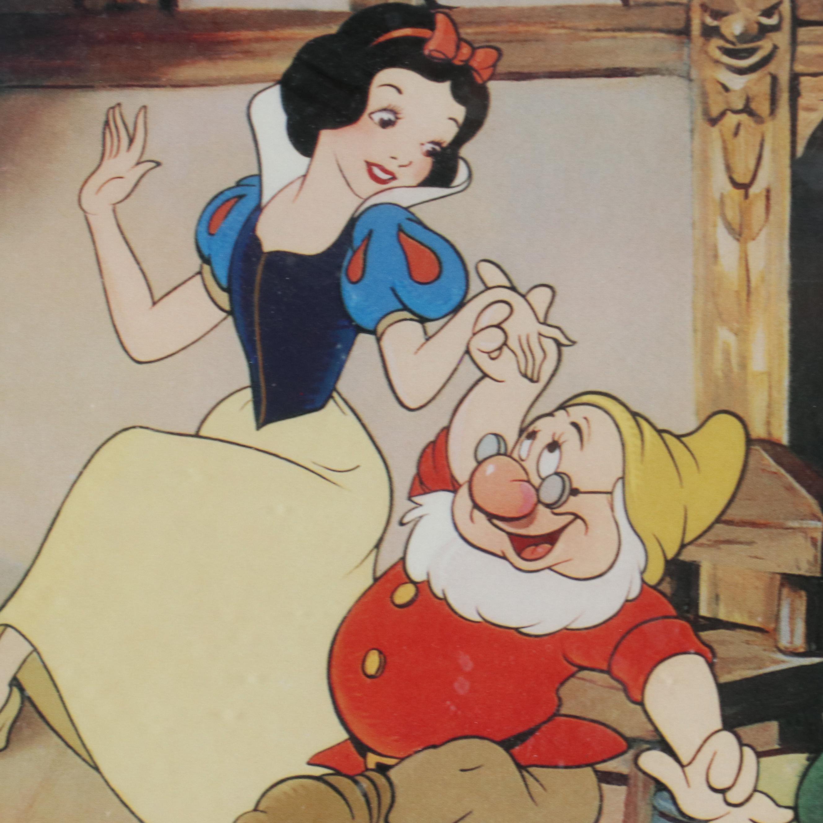 Disney Commemorative Offset Lithograph of Snow White and the Seven Dwarfs, 1994