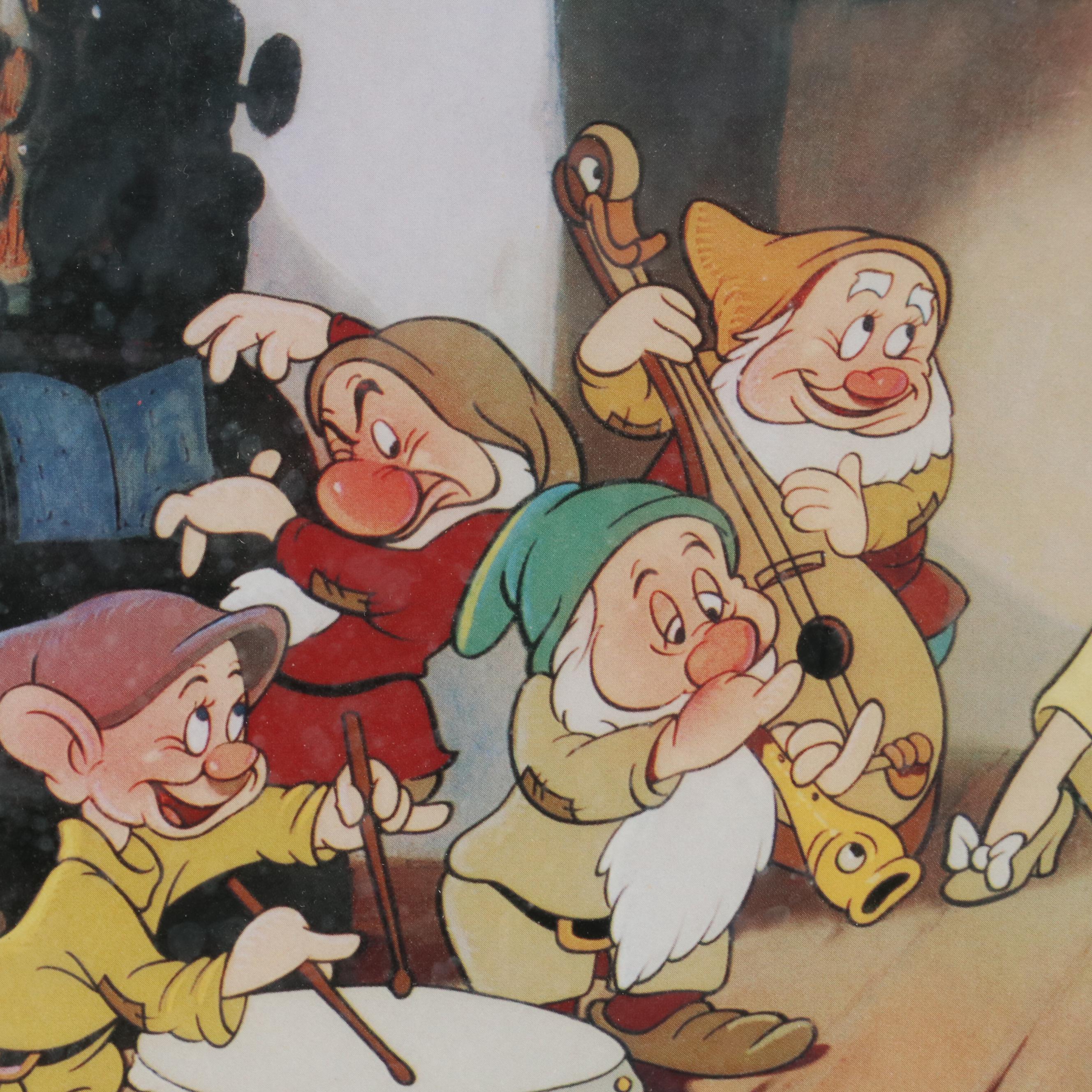Disney Commemorative Offset Lithograph of Snow White and the Seven Dwarfs, 1994
