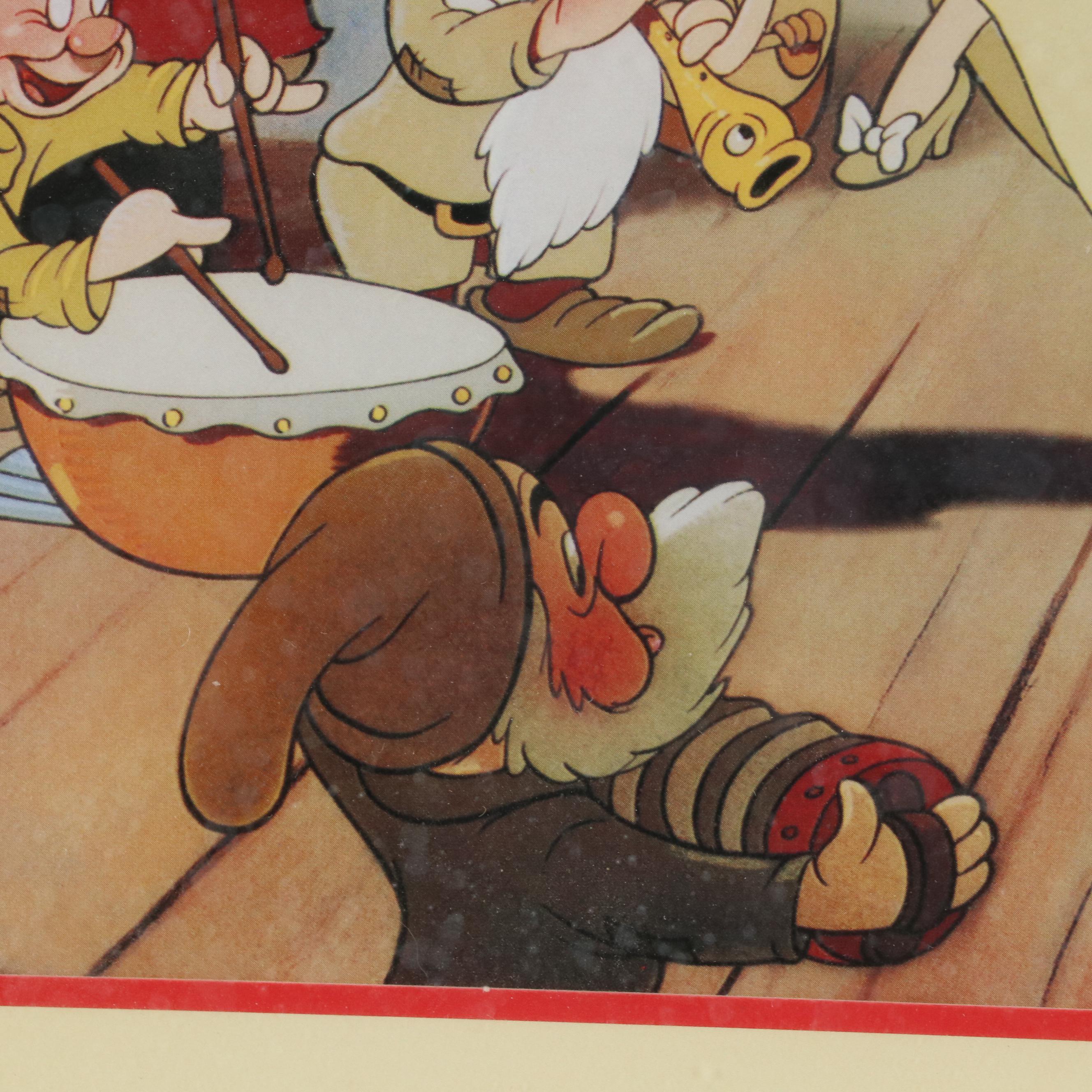 Disney Commemorative Offset Lithograph of Snow White and the Seven Dwarfs, 1994