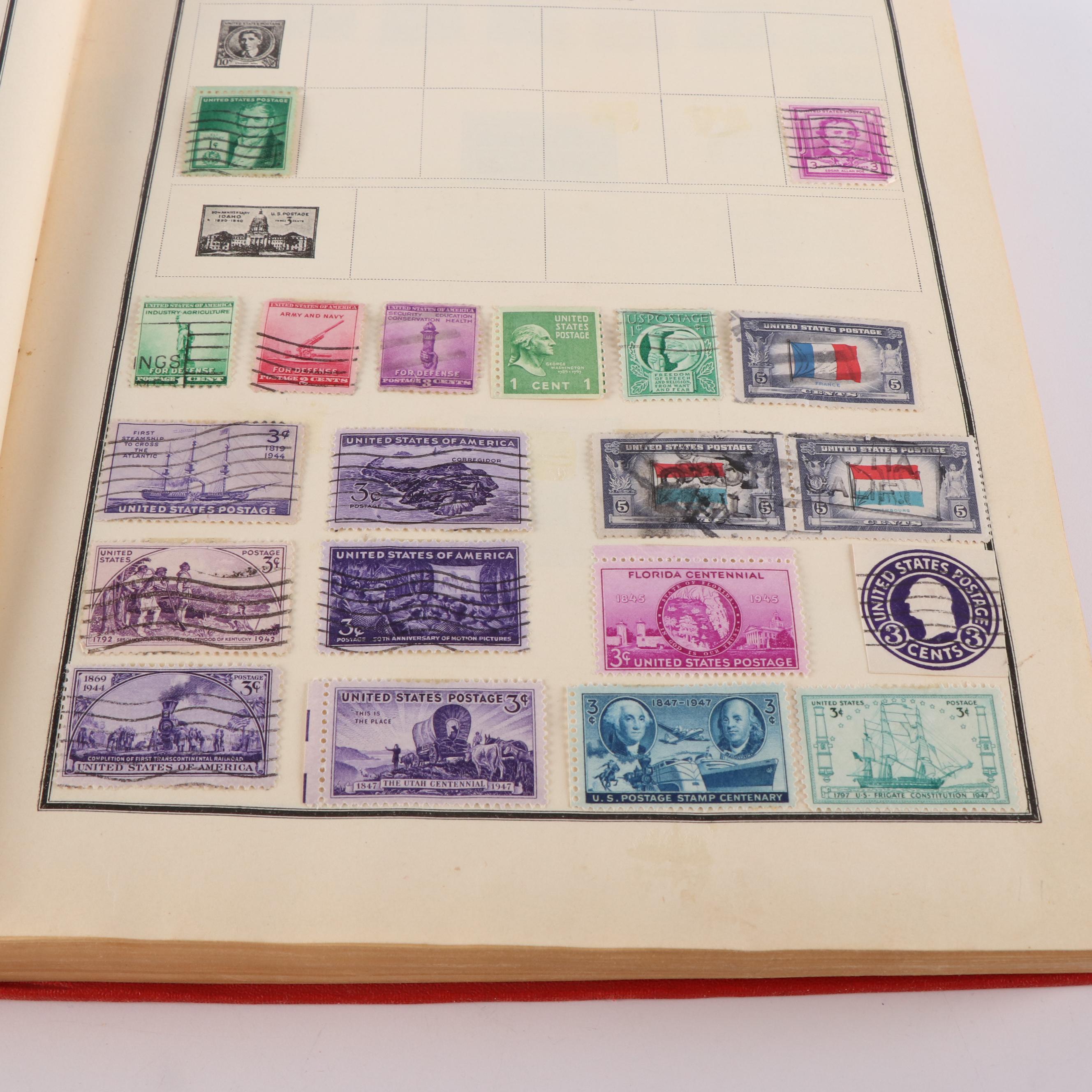 Two Vintage "Modern Postage Stamp Albums"
