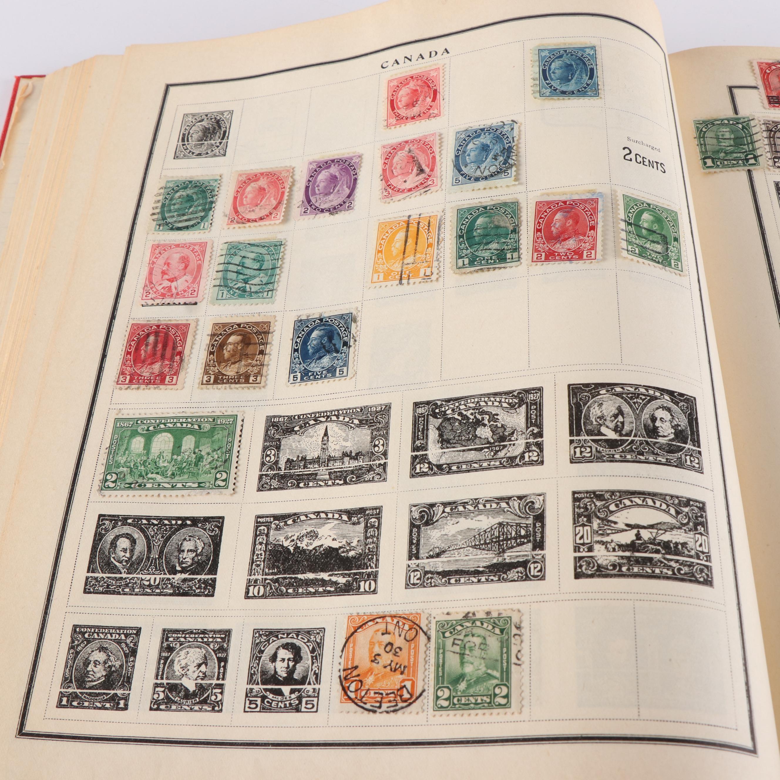 Two Vintage "Modern Postage Stamp Albums"