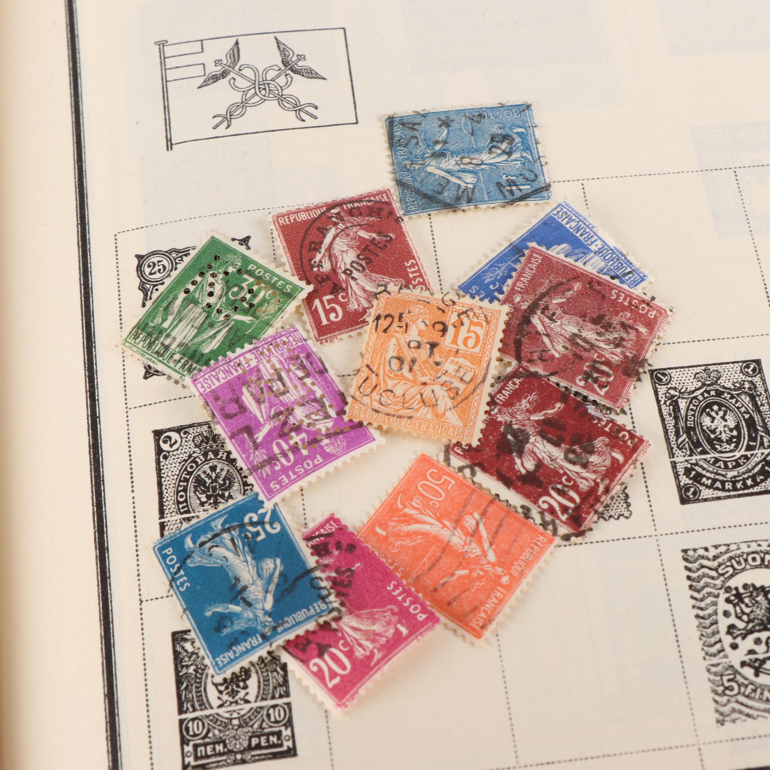 Two Vintage "Modern Postage Stamp Albums"