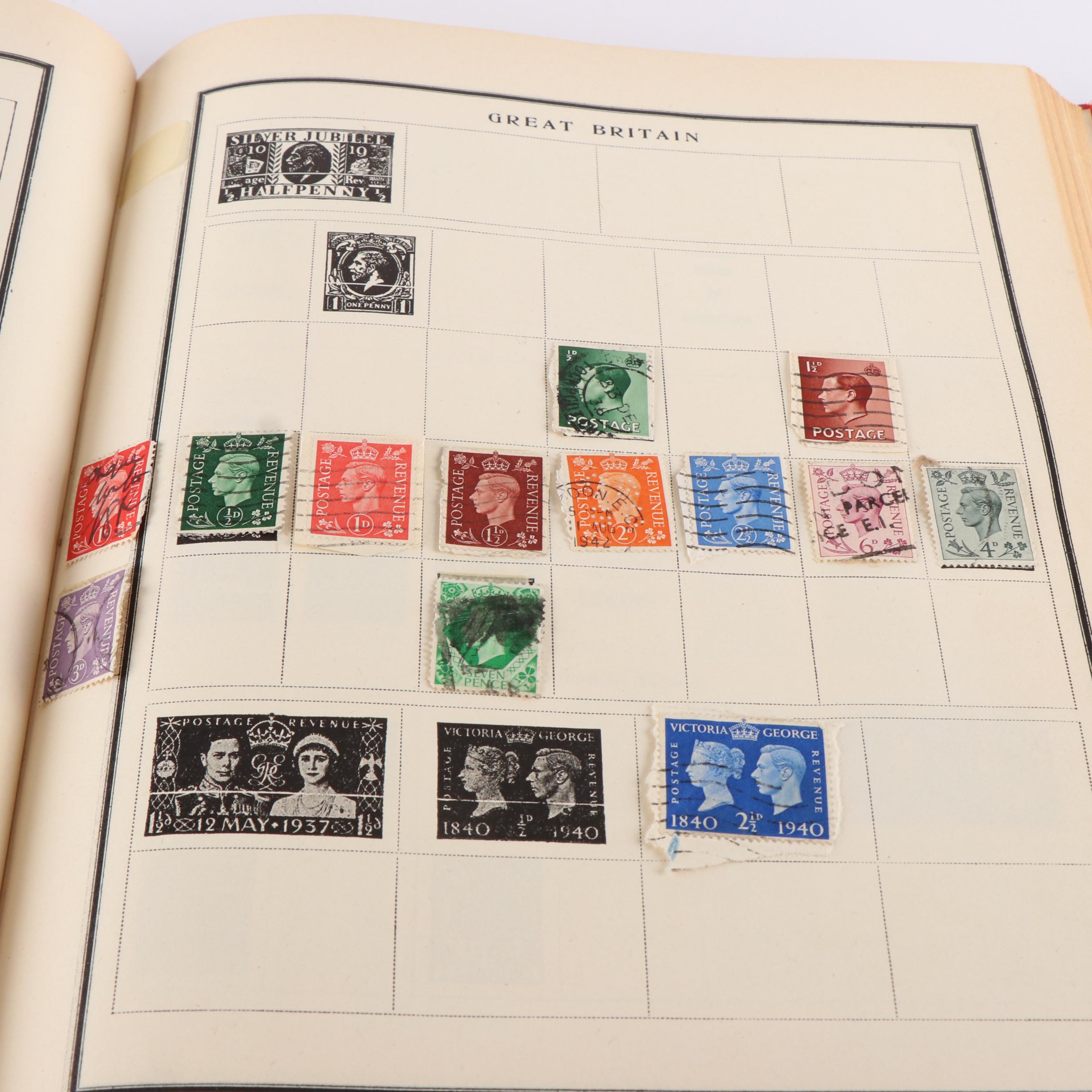 Two Vintage "Modern Postage Stamp Albums"
