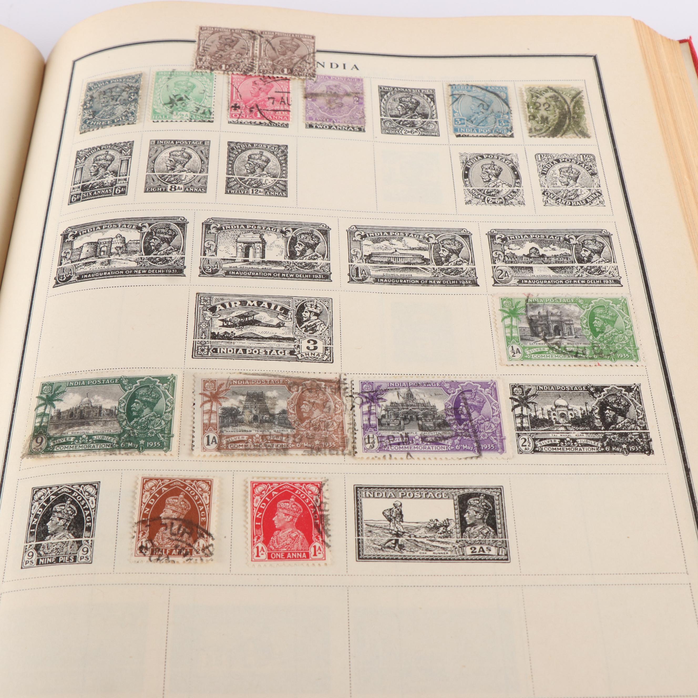 Two Vintage "Modern Postage Stamp Albums"