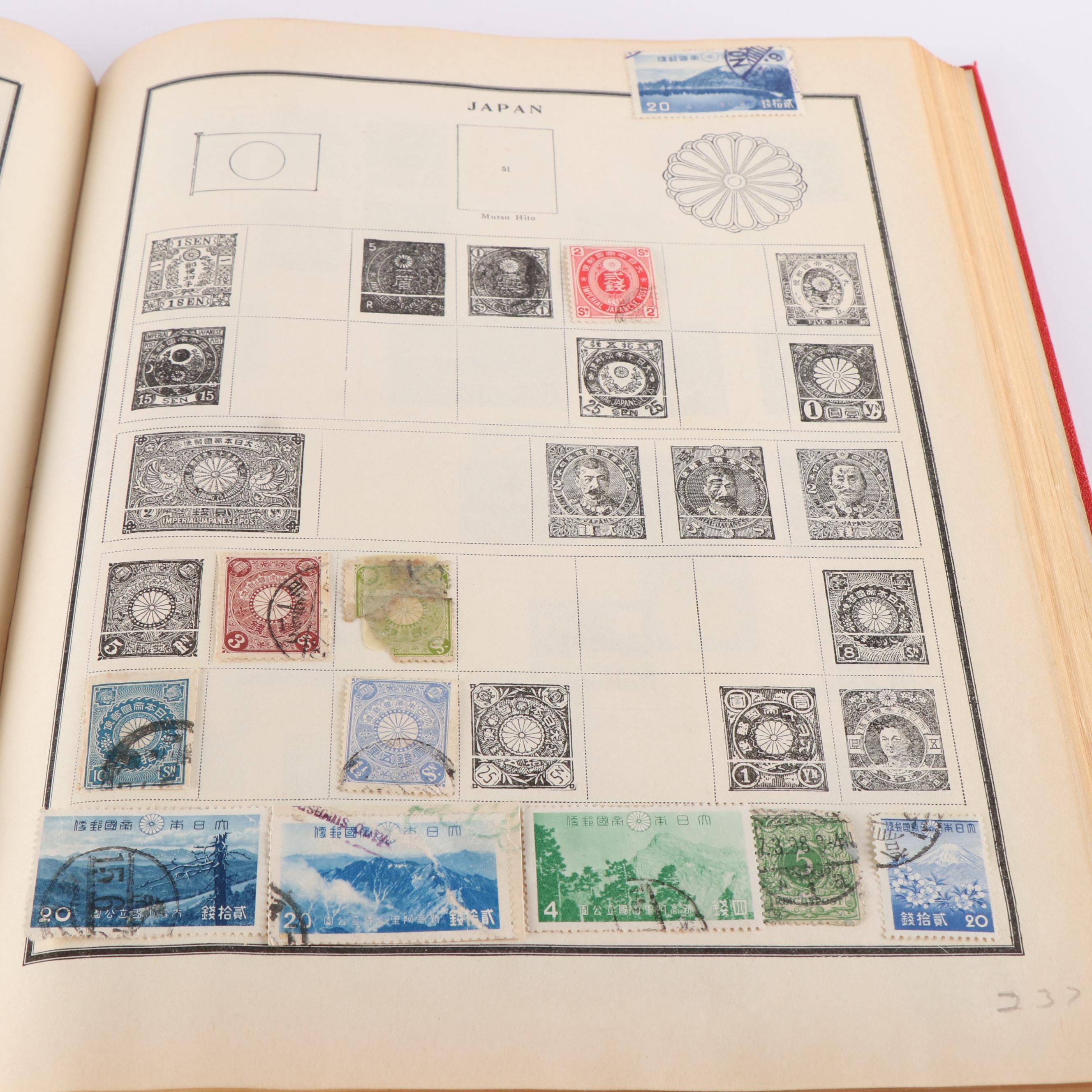 Two Vintage "Modern Postage Stamp Albums"