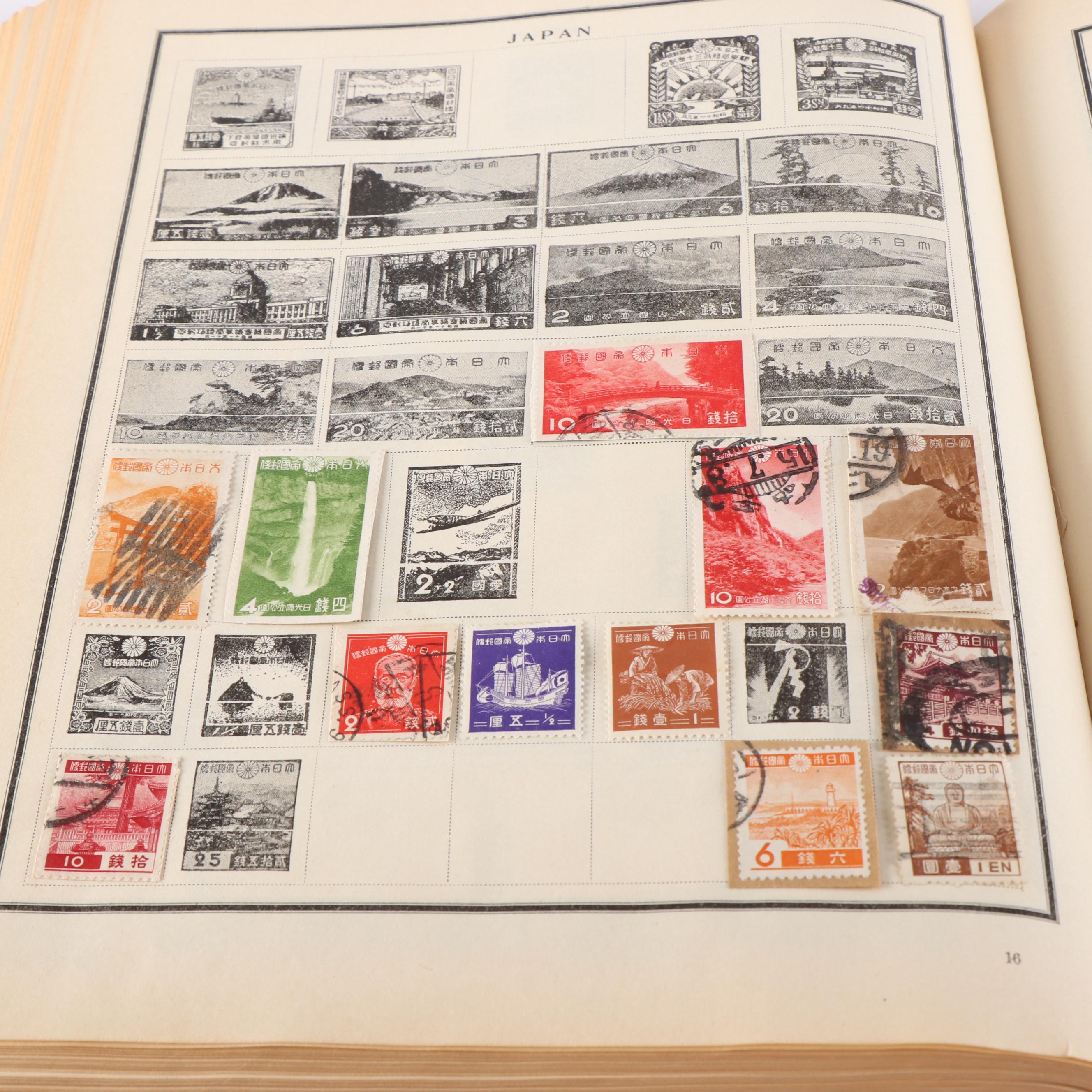 Two Vintage "Modern Postage Stamp Albums"