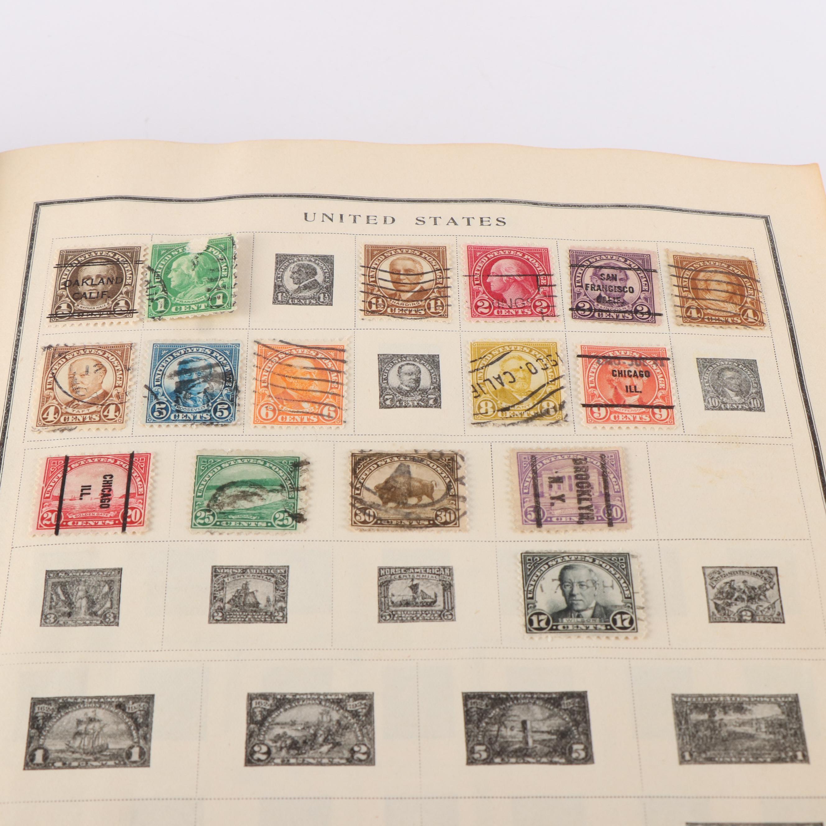 Two Vintage "Modern Postage Stamp Albums"