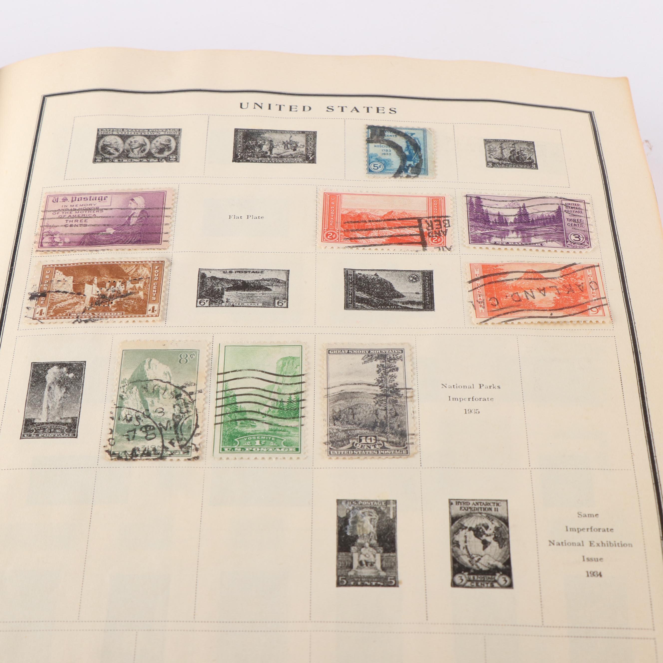 Two Vintage "Modern Postage Stamp Albums"