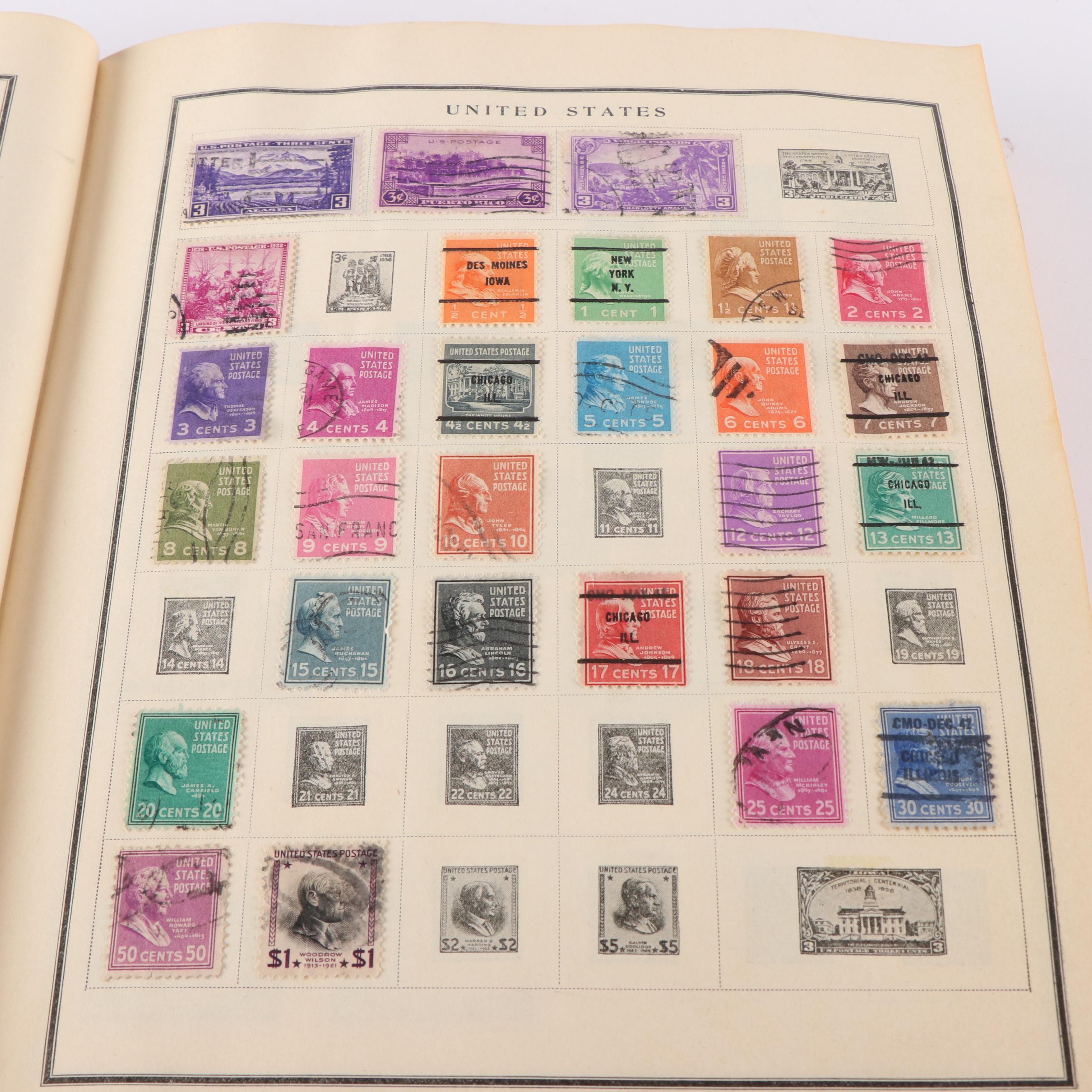 Two Vintage "Modern Postage Stamp Albums"