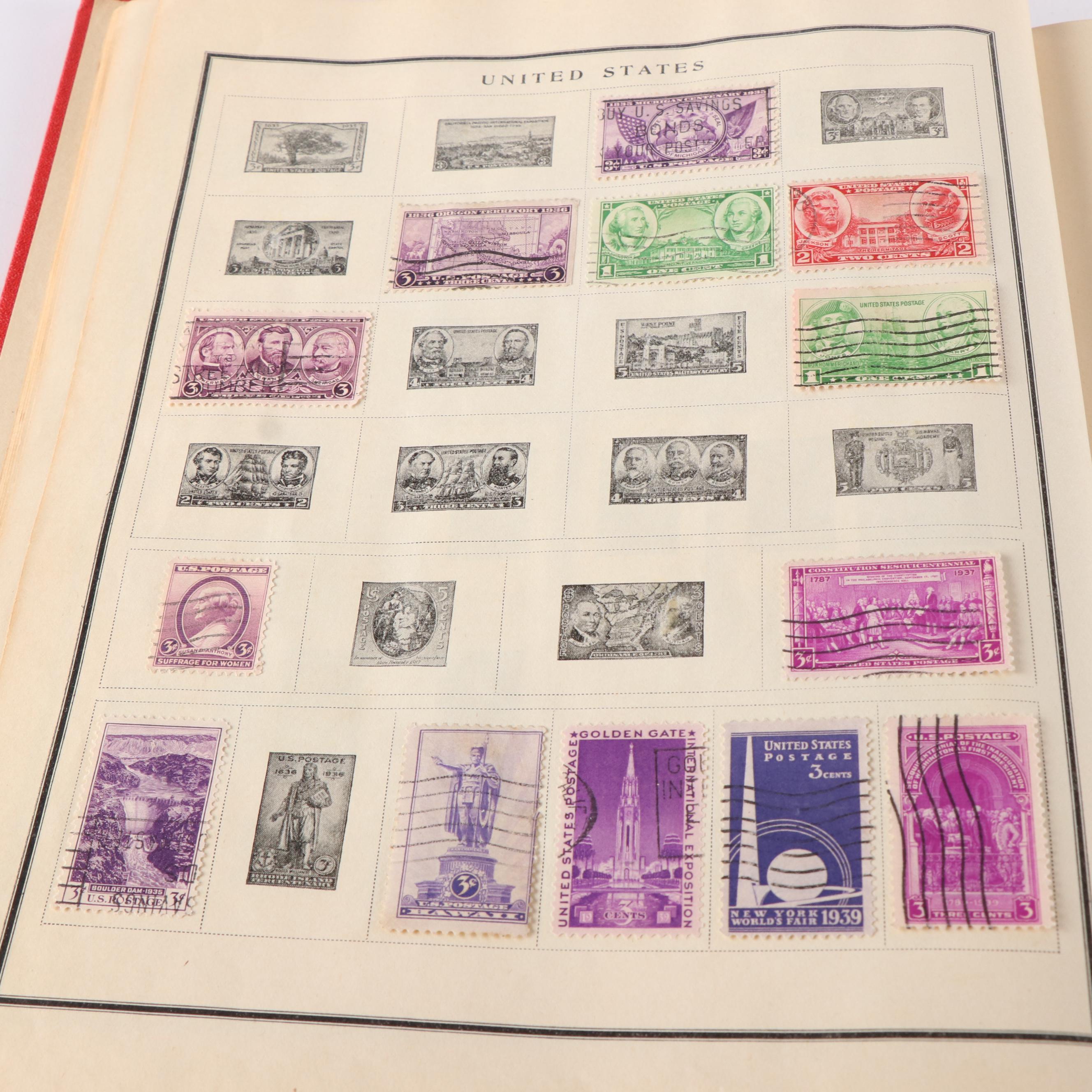 Two Vintage "Modern Postage Stamp Albums"