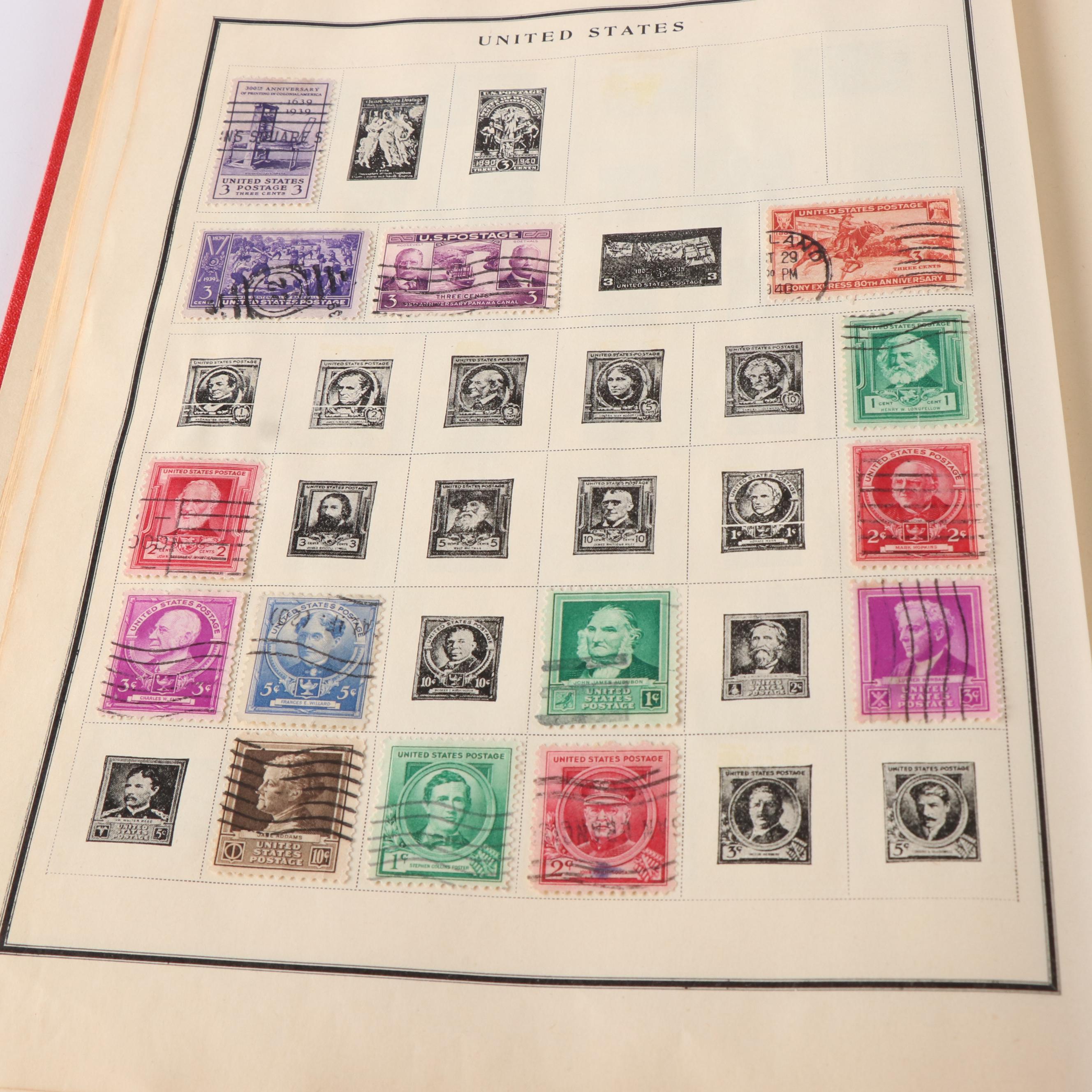 Two Vintage "Modern Postage Stamp Albums"